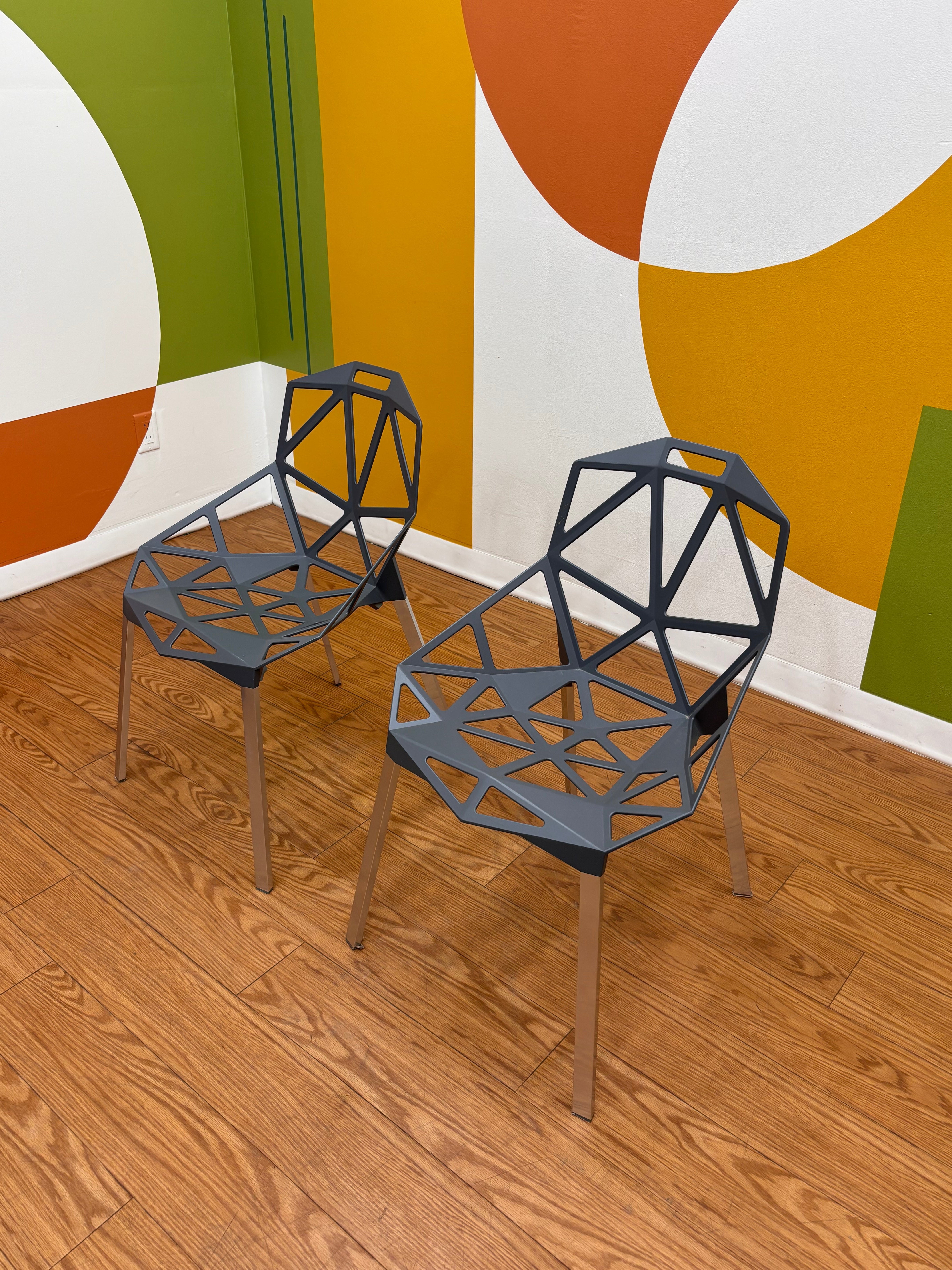 Set of 2 Geometric Chairs