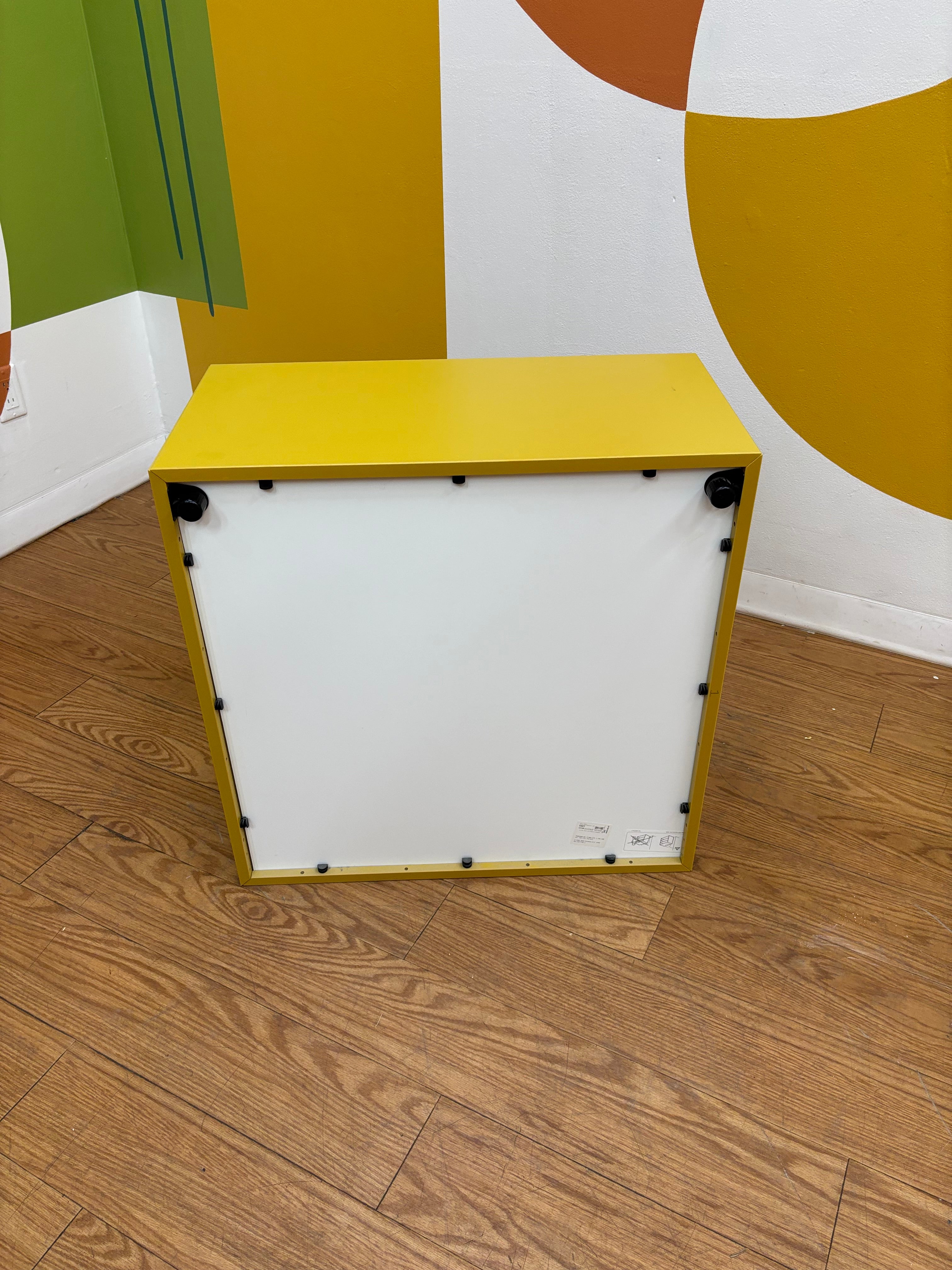 Yellow Eket IKEA Cube Shelf