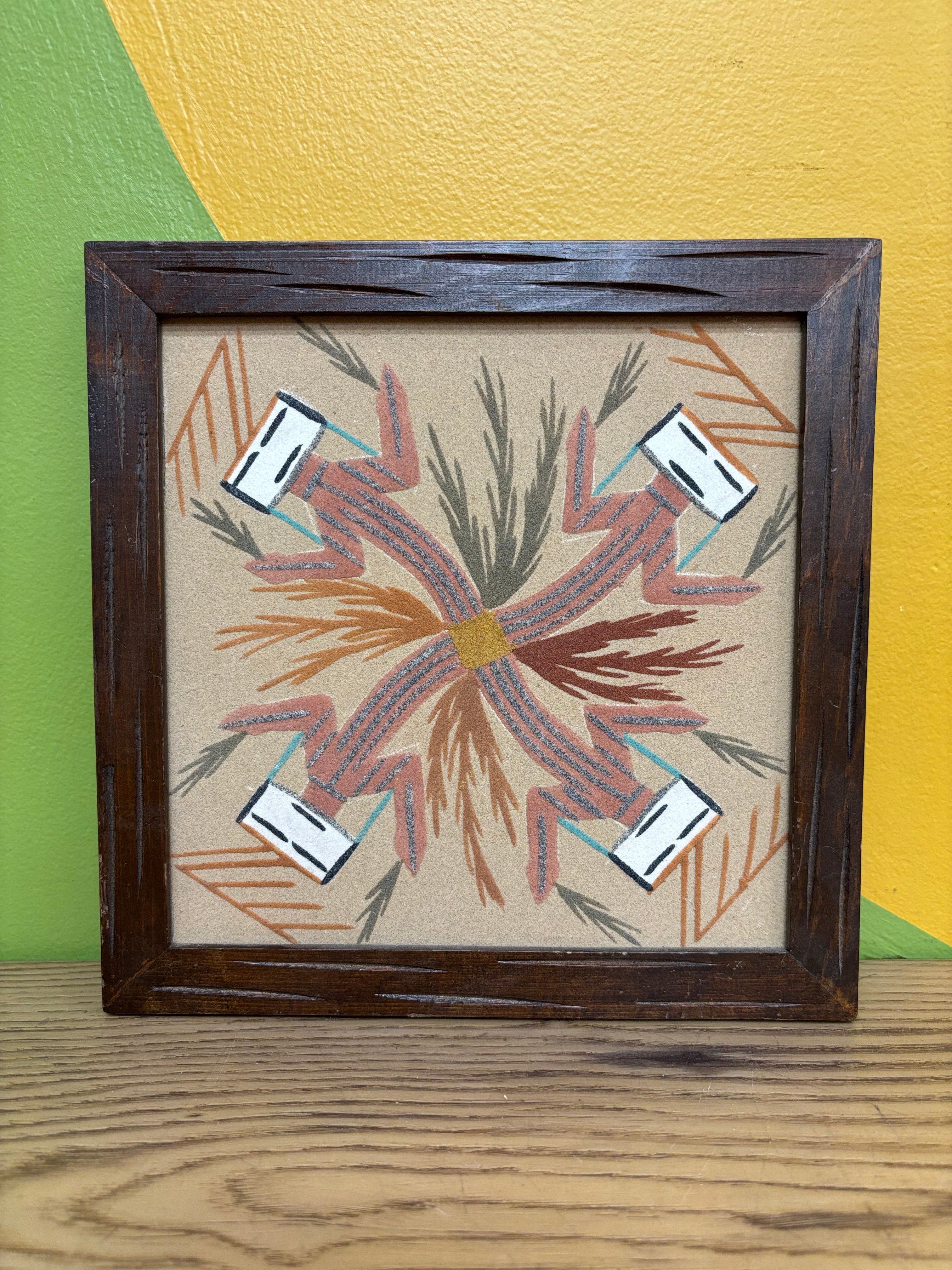 Framed Navajo Sand Painting