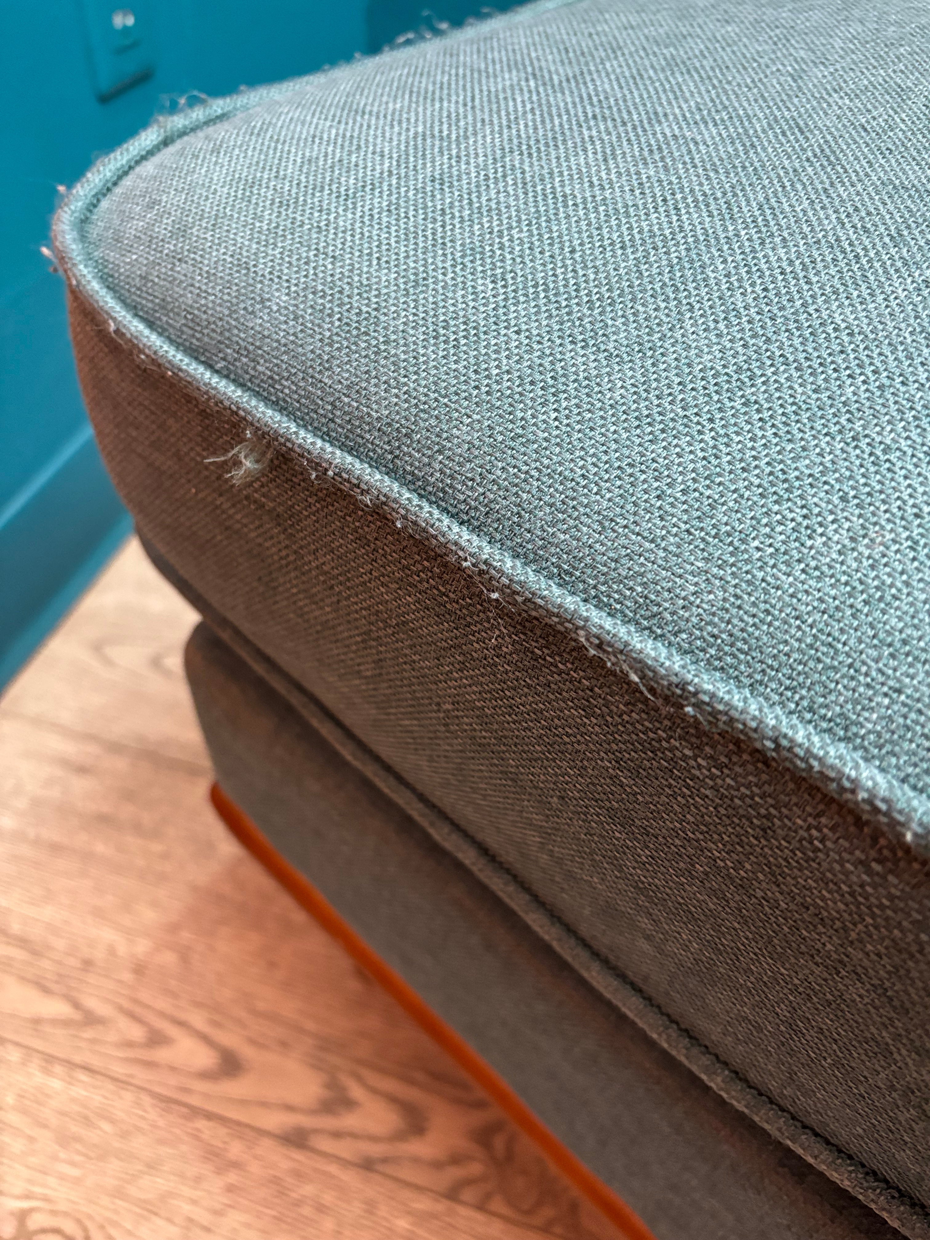 Large Teal Ottoman
