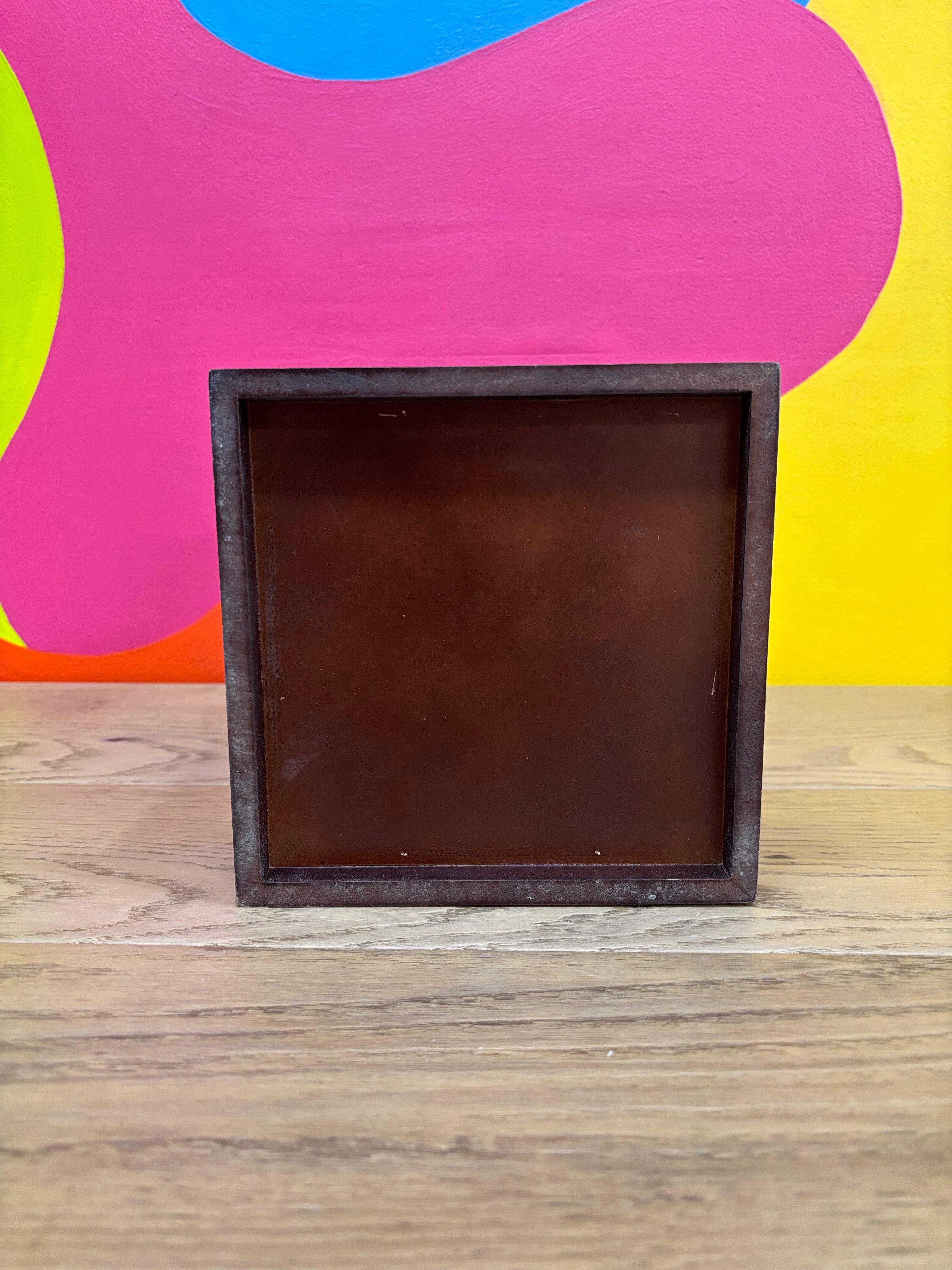 Wood Copper Medallion Storage Box by Clarence A Wells