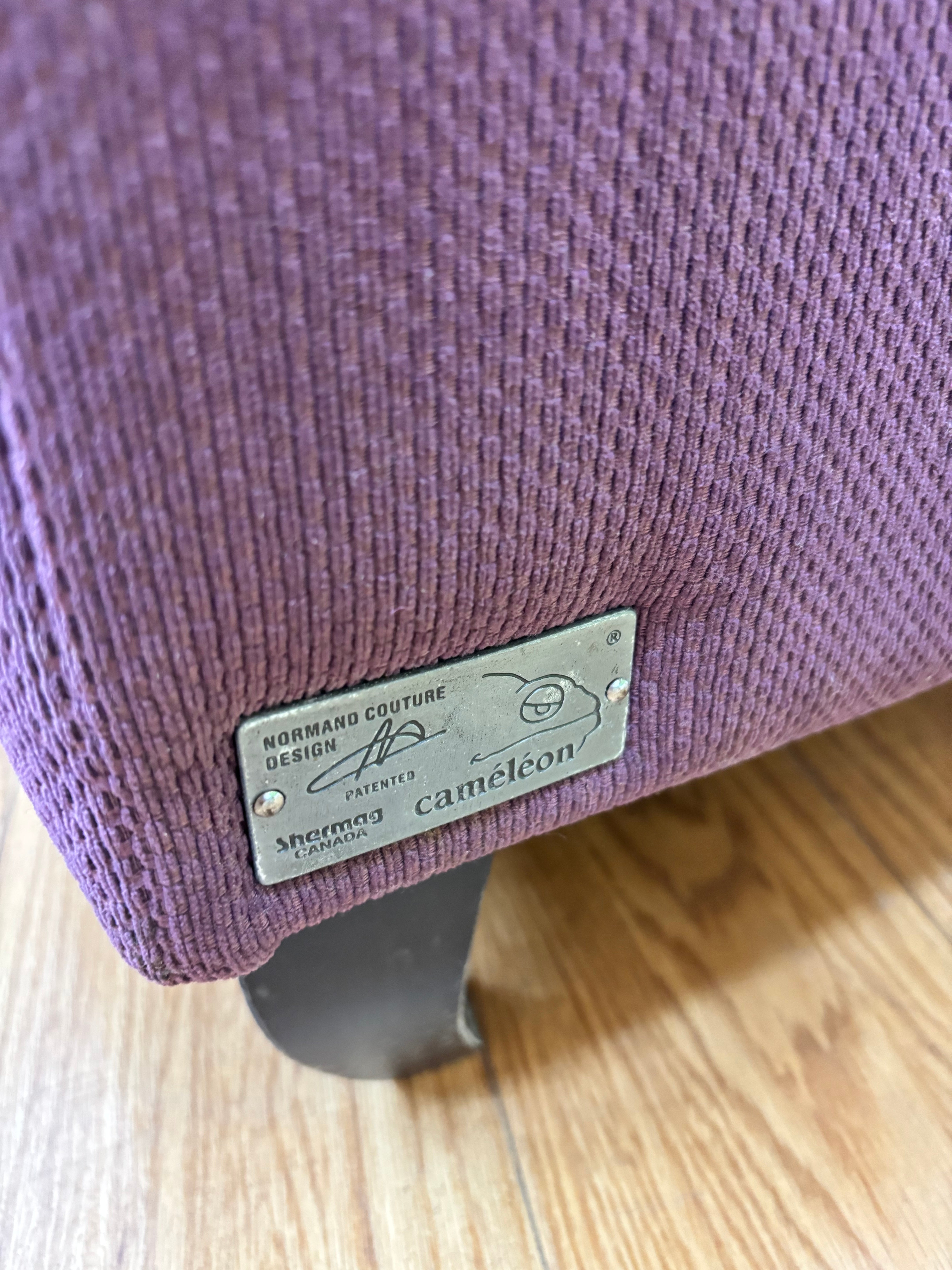 Purple Sofa with Matching Ottoman