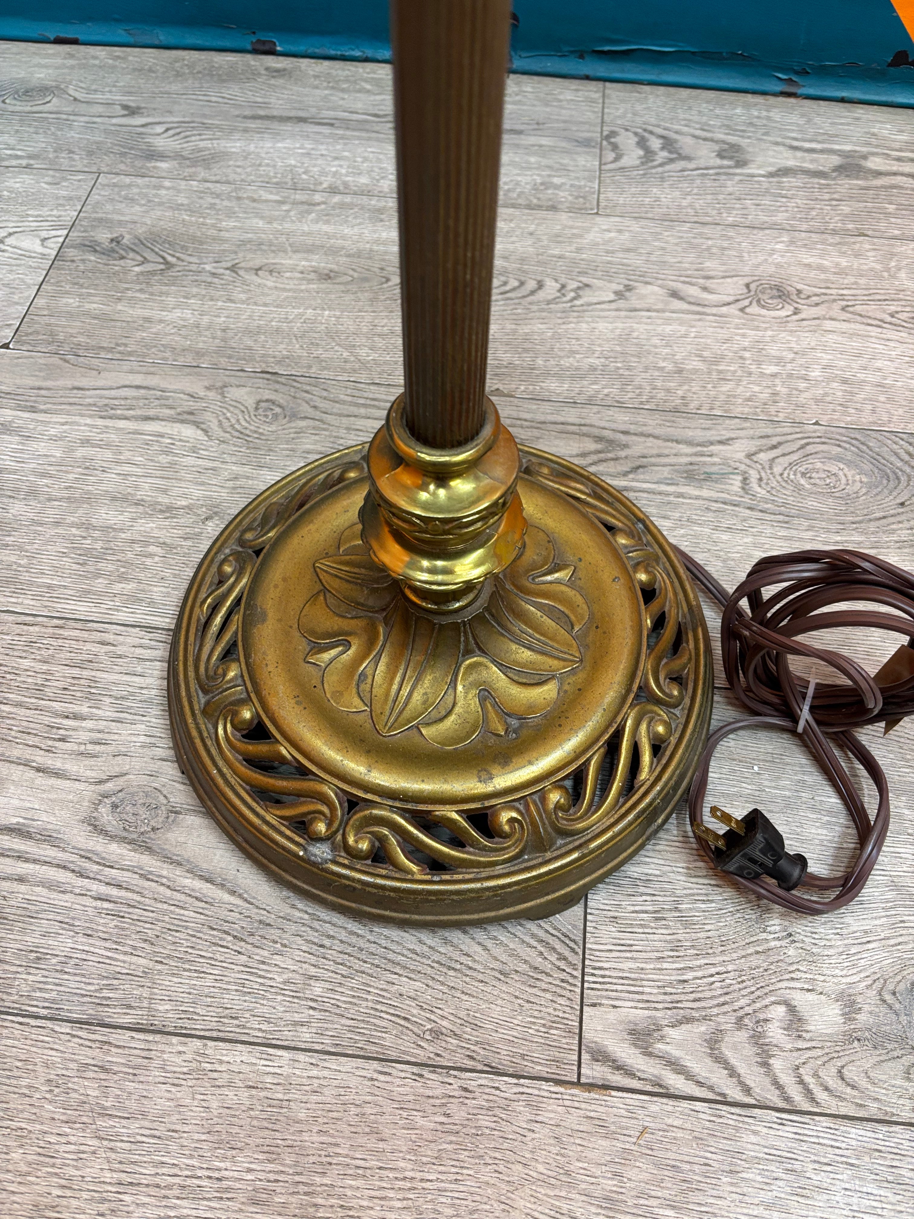 Floor Lamp with Glass Shade