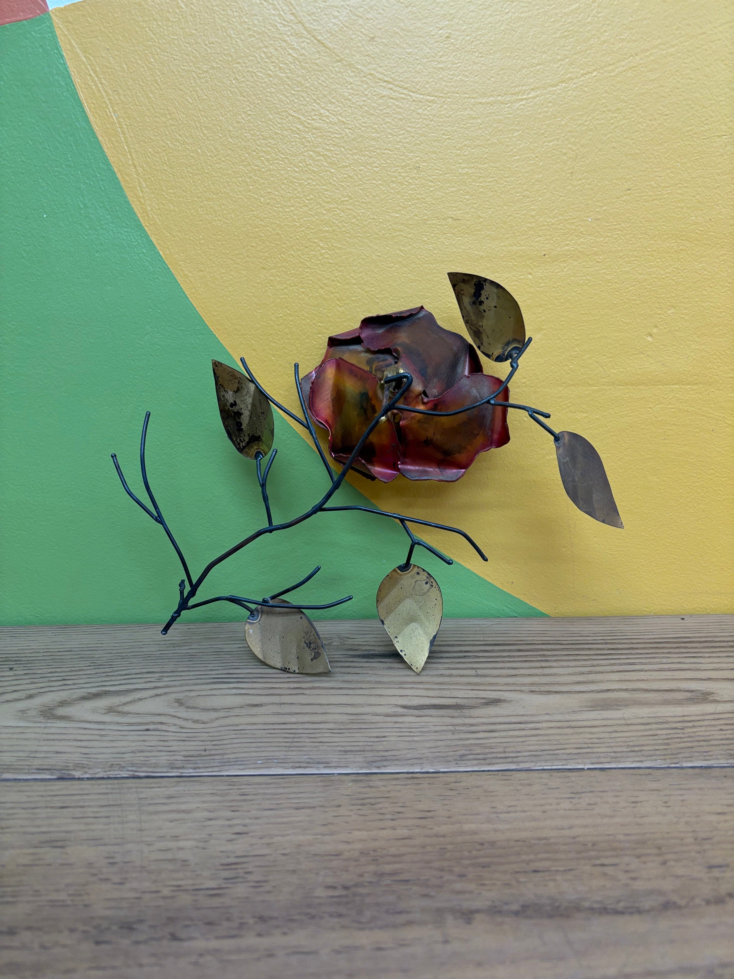 Metal Rose Wall Art