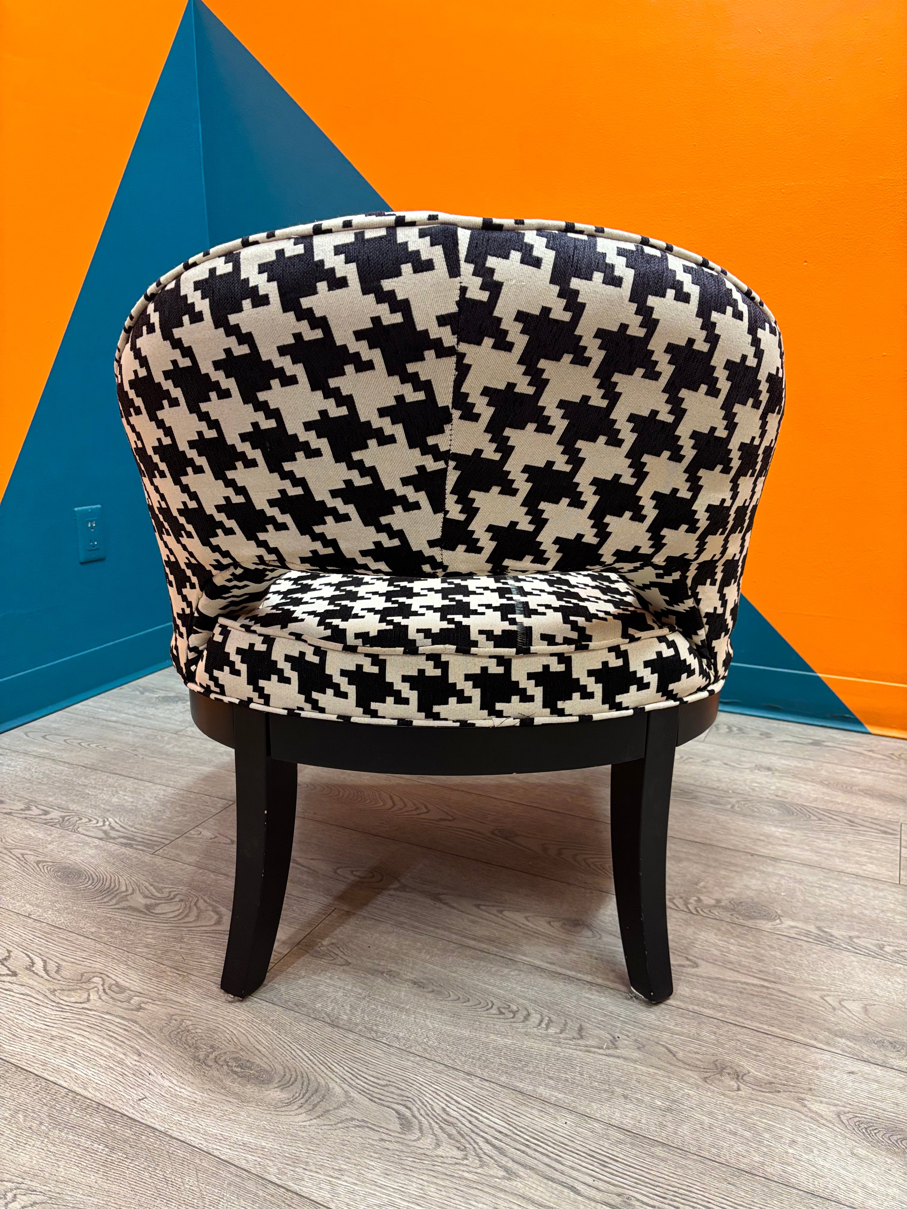 Black & White Houndstooth Armchair #2