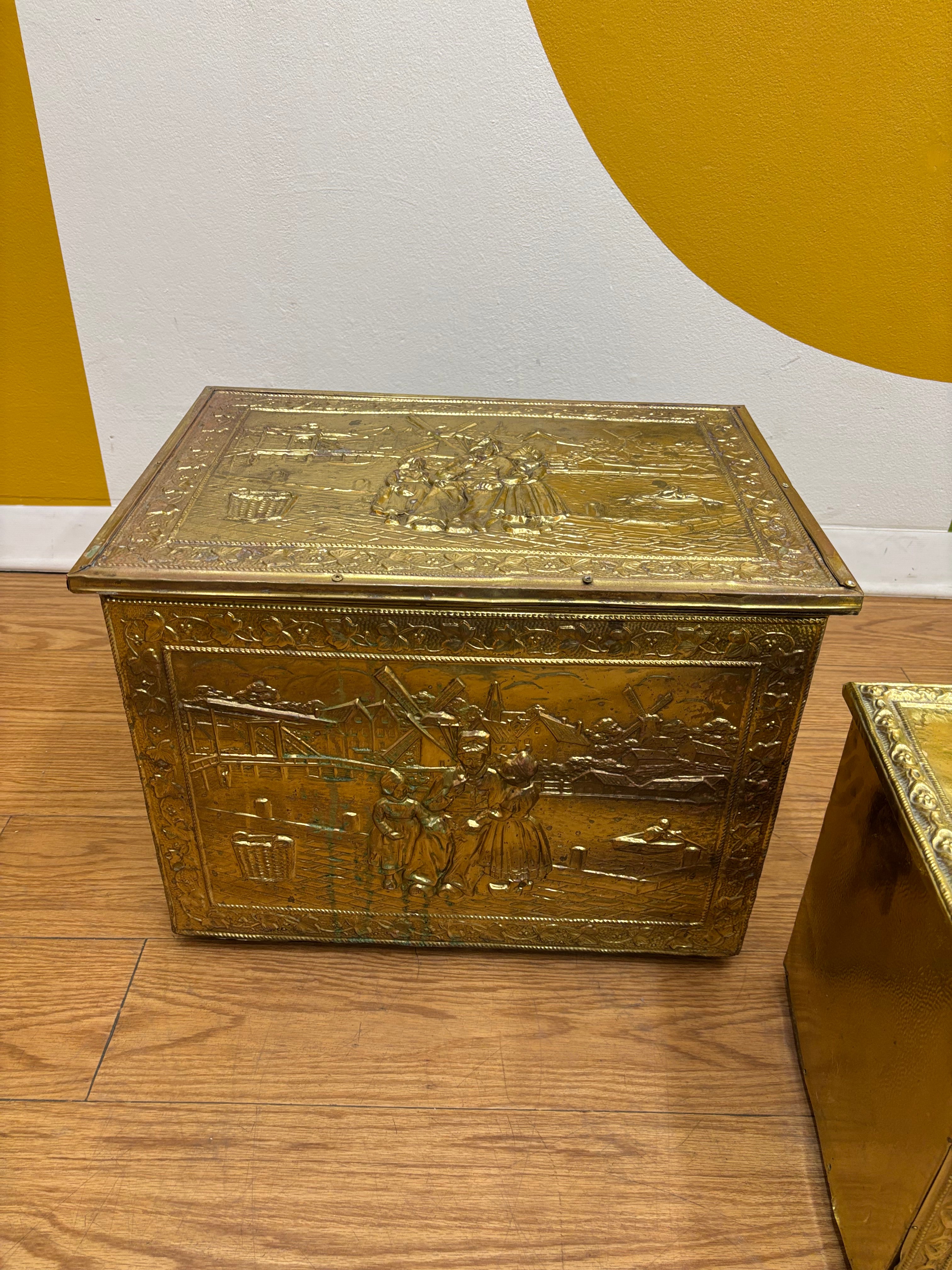 (2) Gold Tone Boxes
