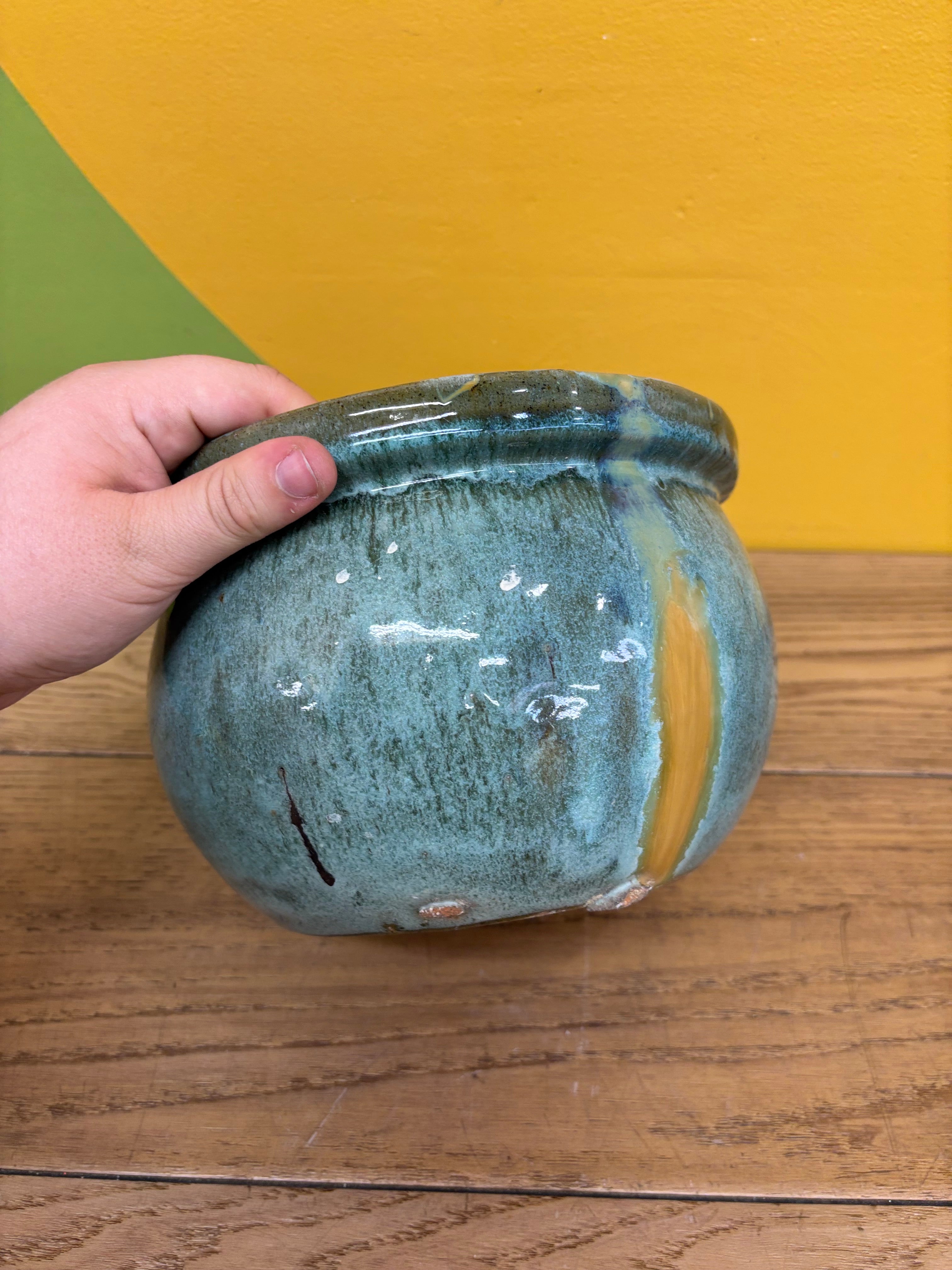 Small Blue Planter (2 available)