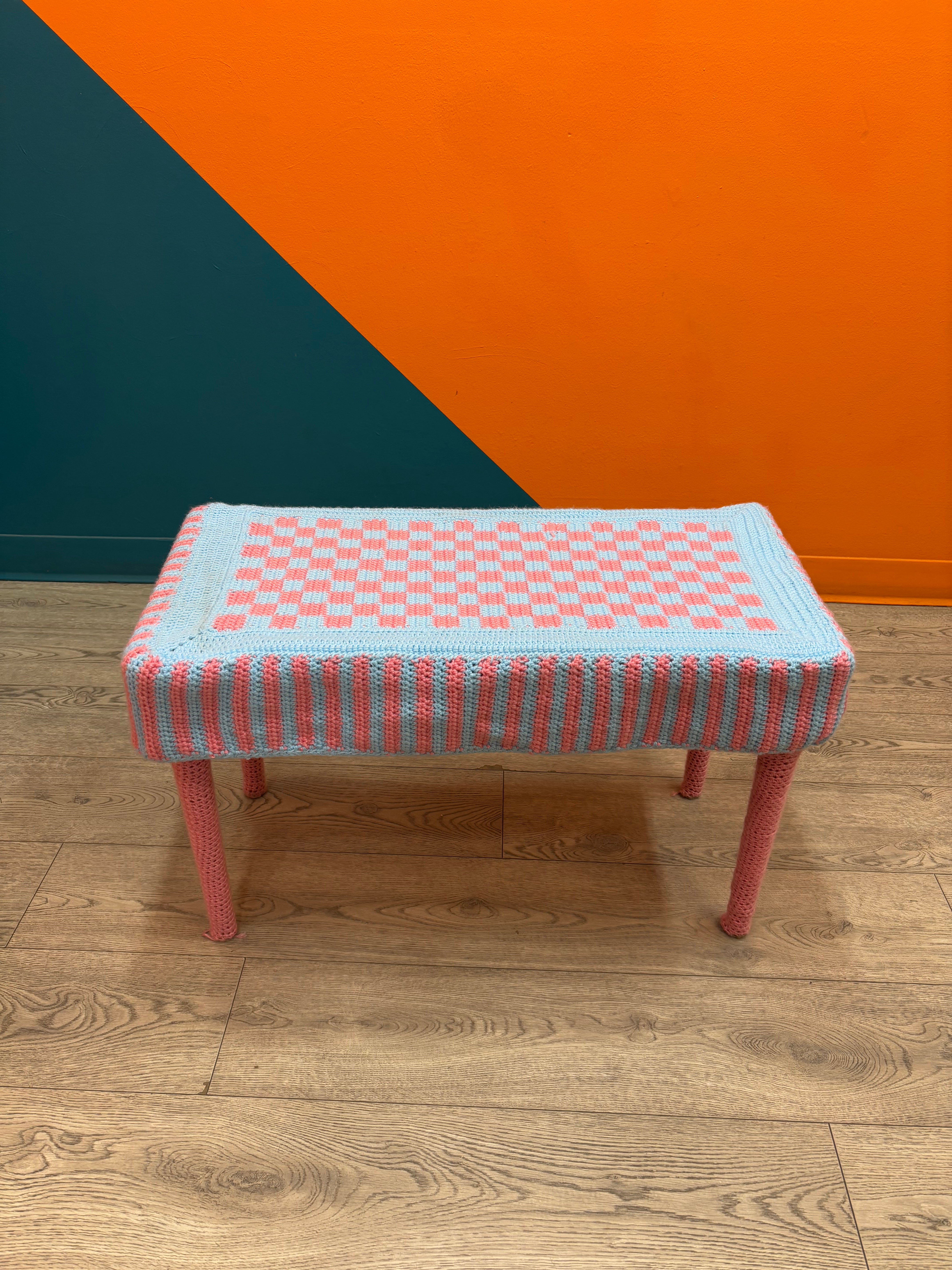 Storage Bench With Crochet Cover