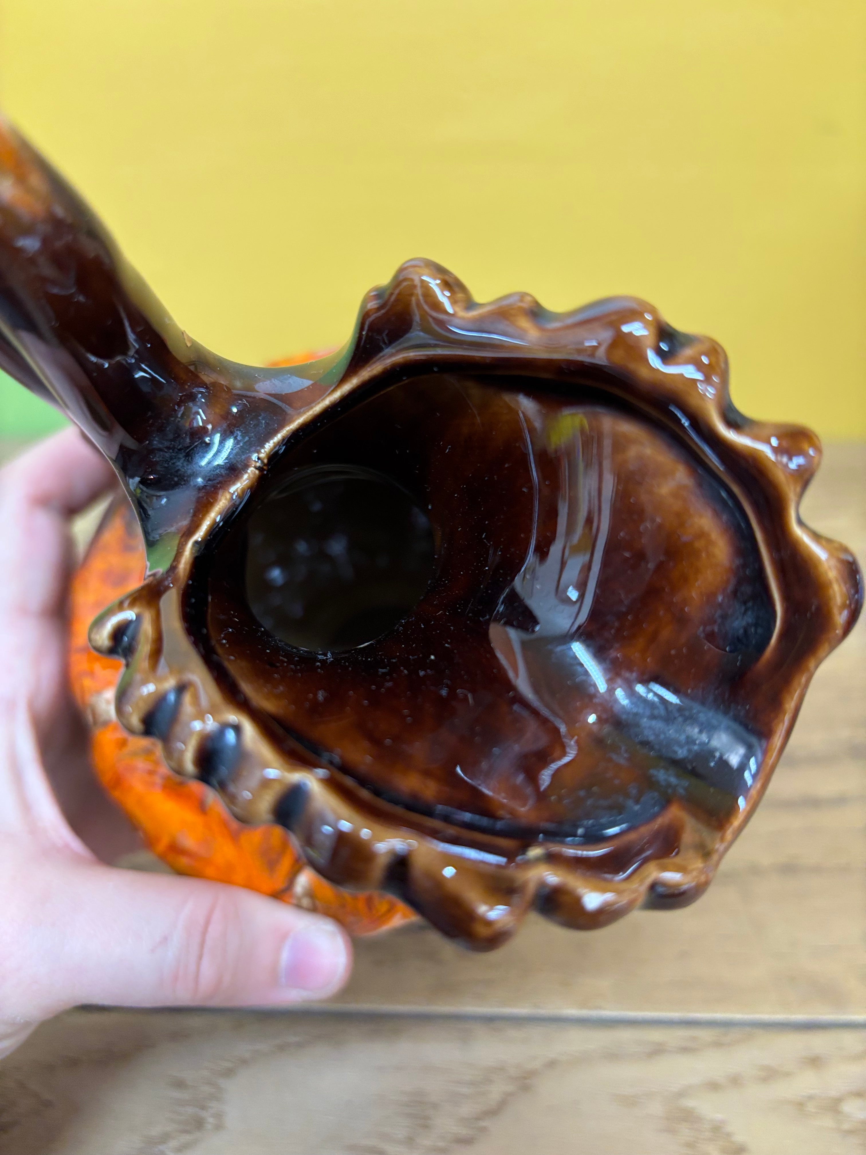 Small Decorative Glazed Pitcher