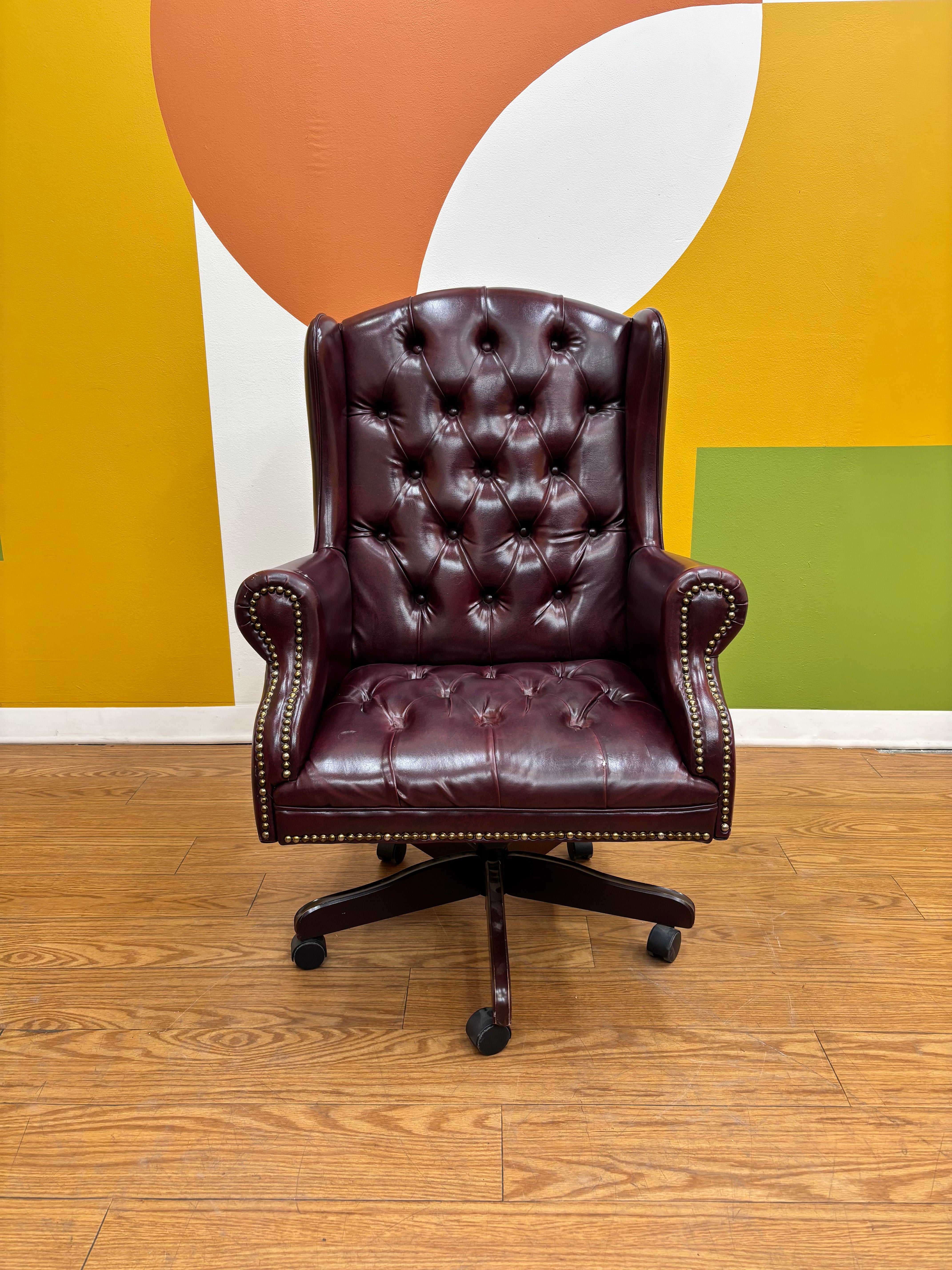 Red Tufted Office Chair