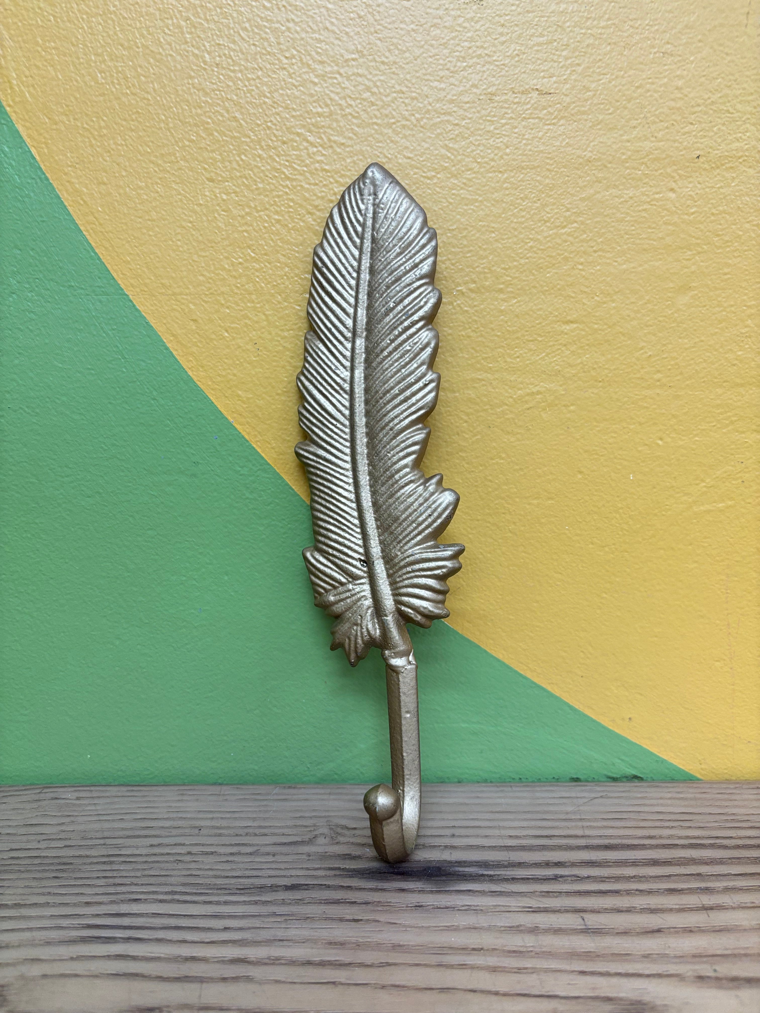 Gold Metal Feather Hook