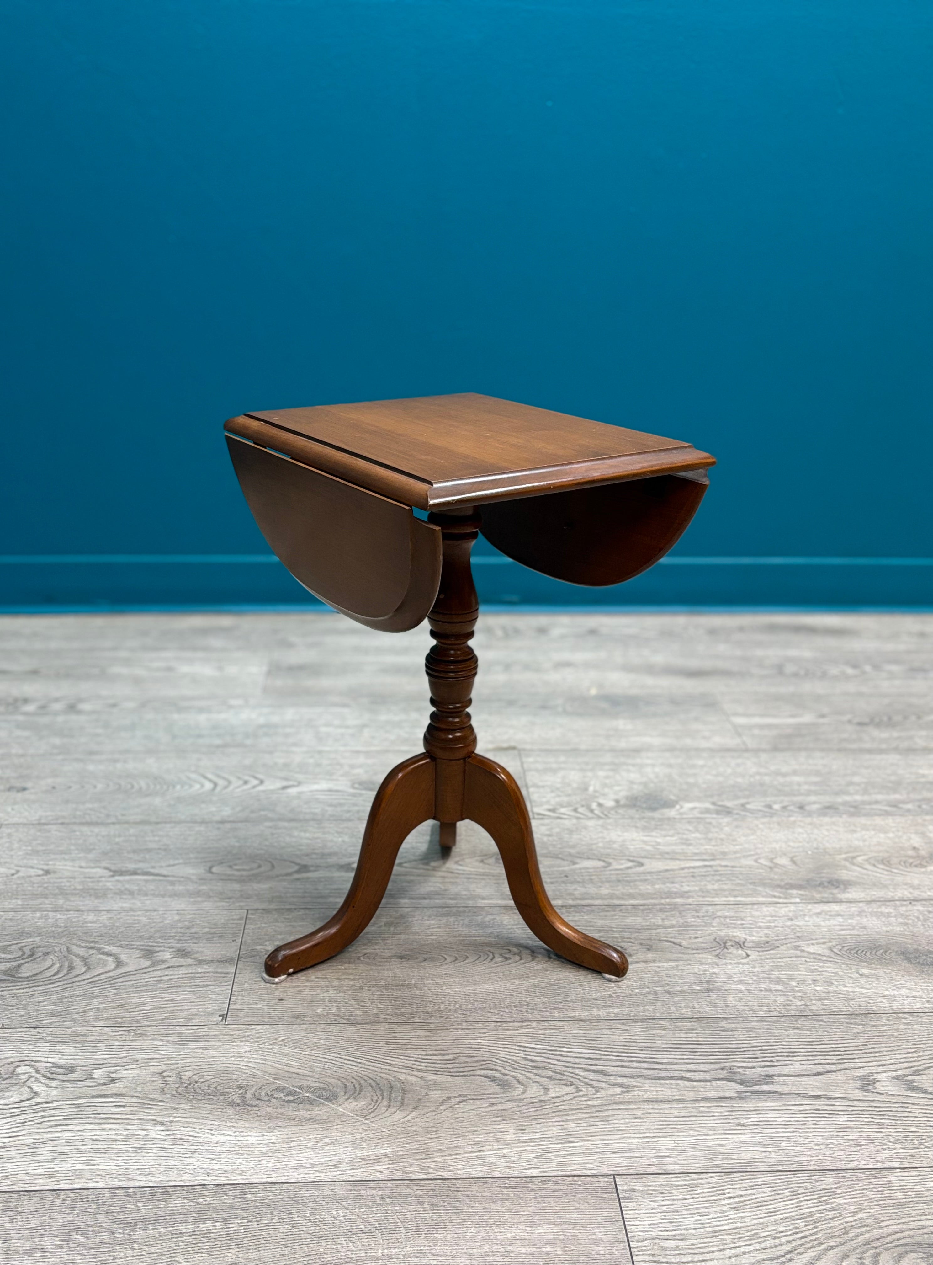 Small Wood Drop Leaf Side Table