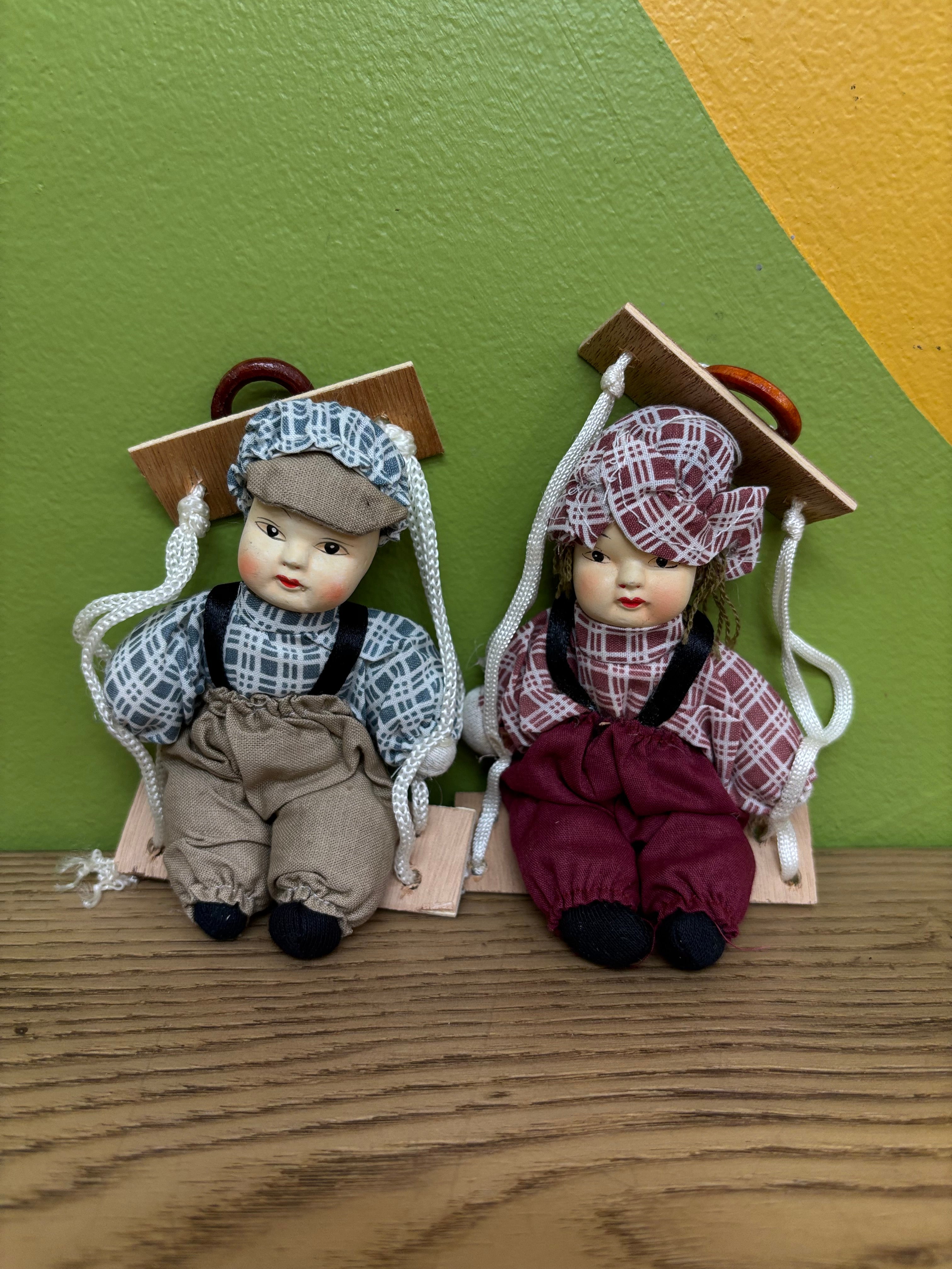 (2) Dolls on Swings