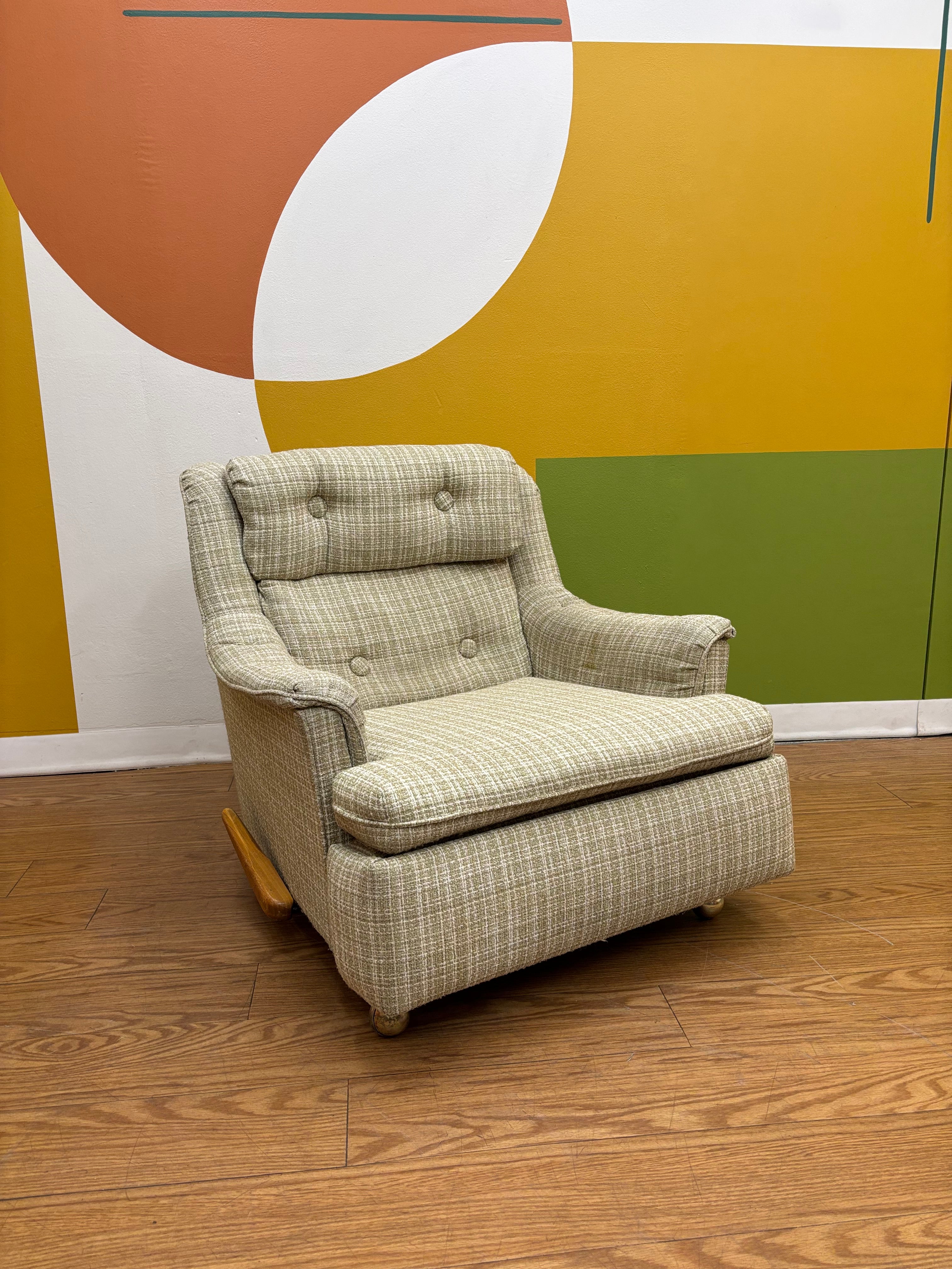 Tweed Reclining Armchair