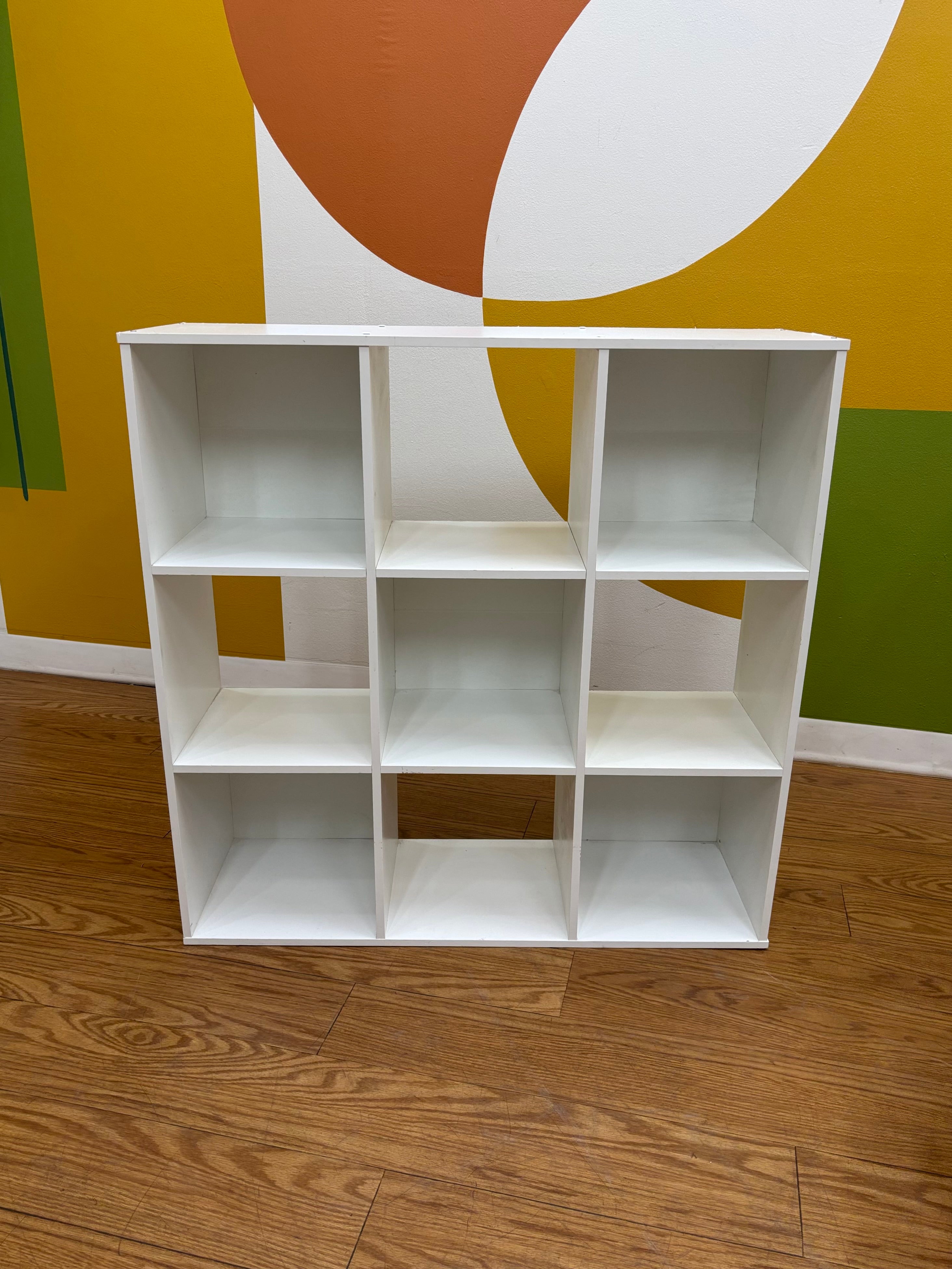 9 Cube White Shelf
