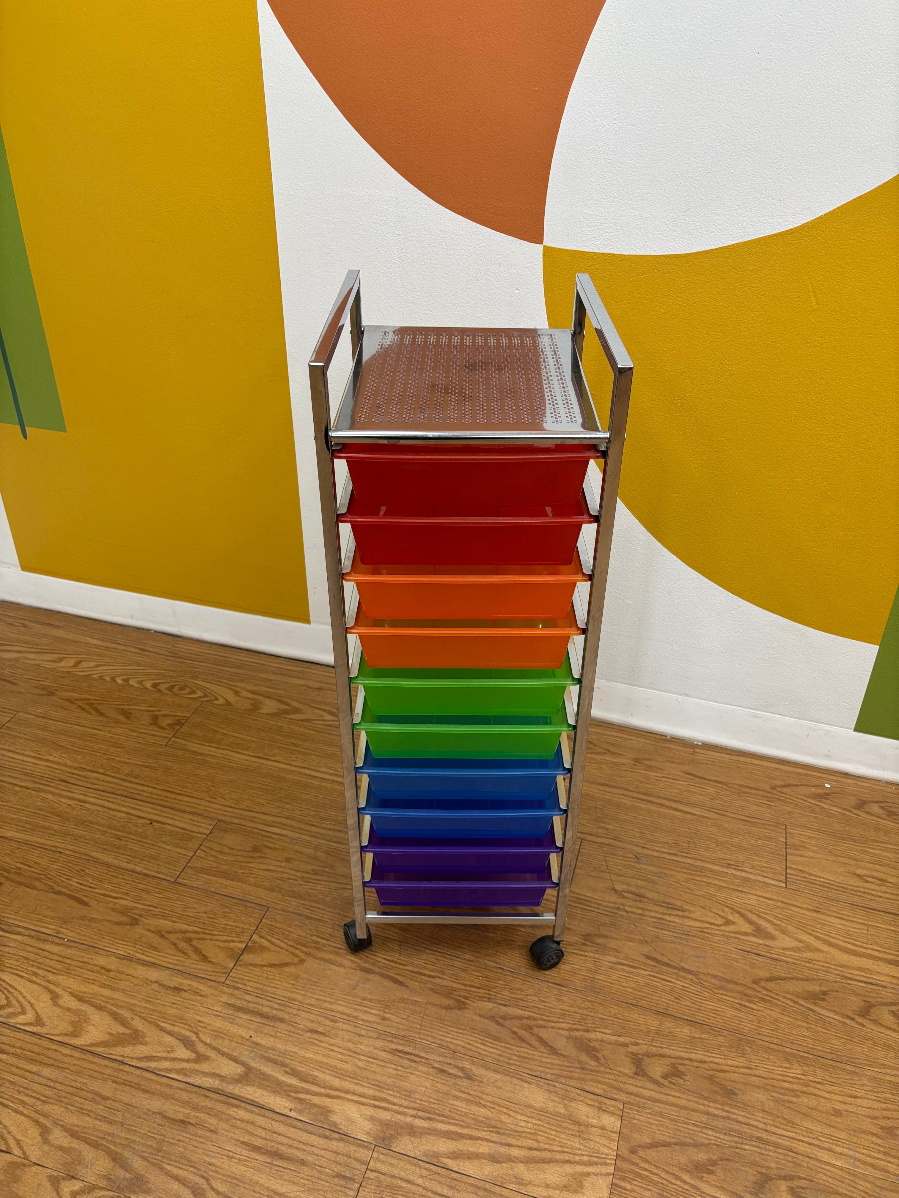 10 Drawer Rolling Cart