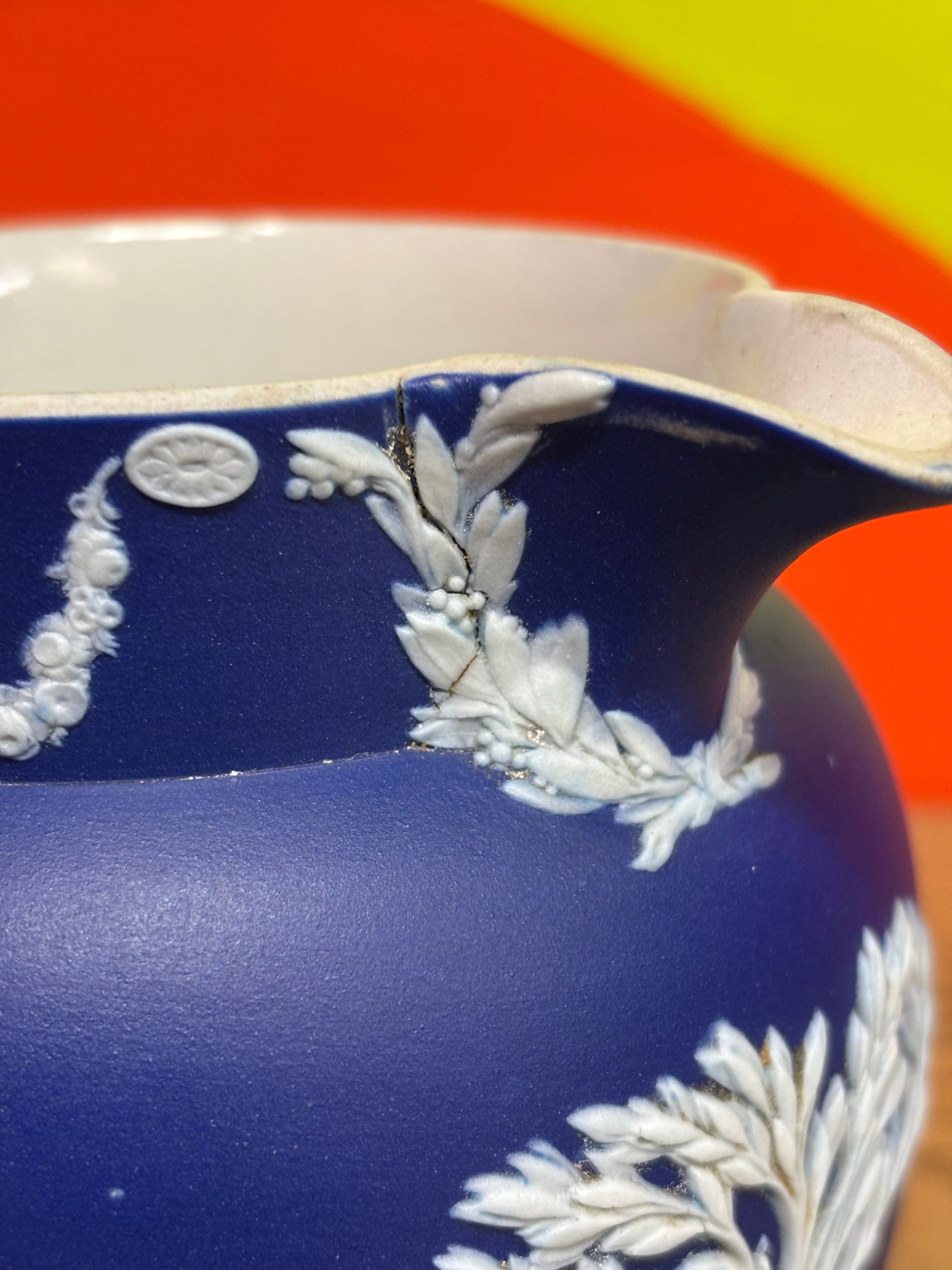 Wedgwood Blue Jasperware Pitcher