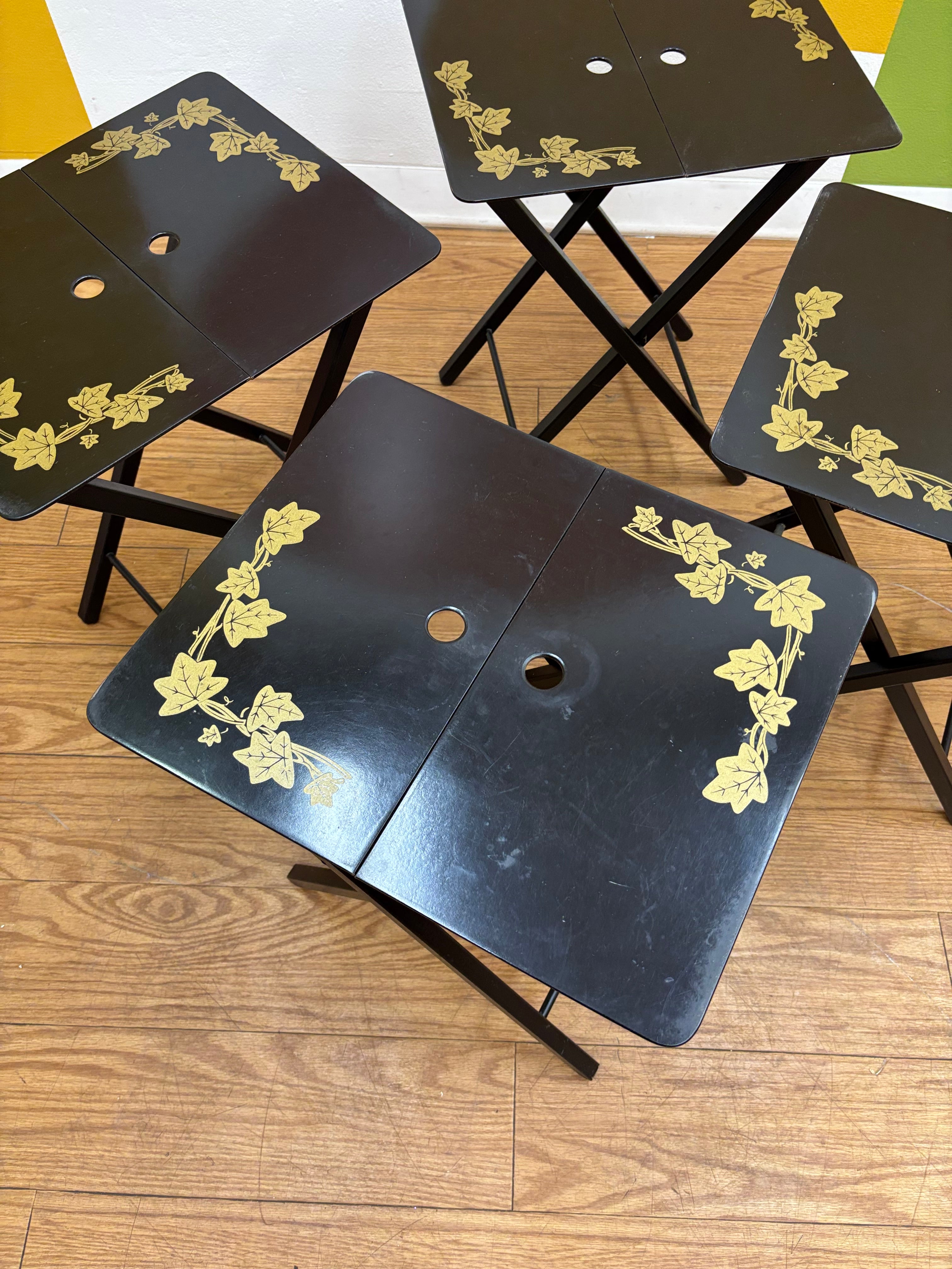 Set of 4 Hostette TV Trays on Stand