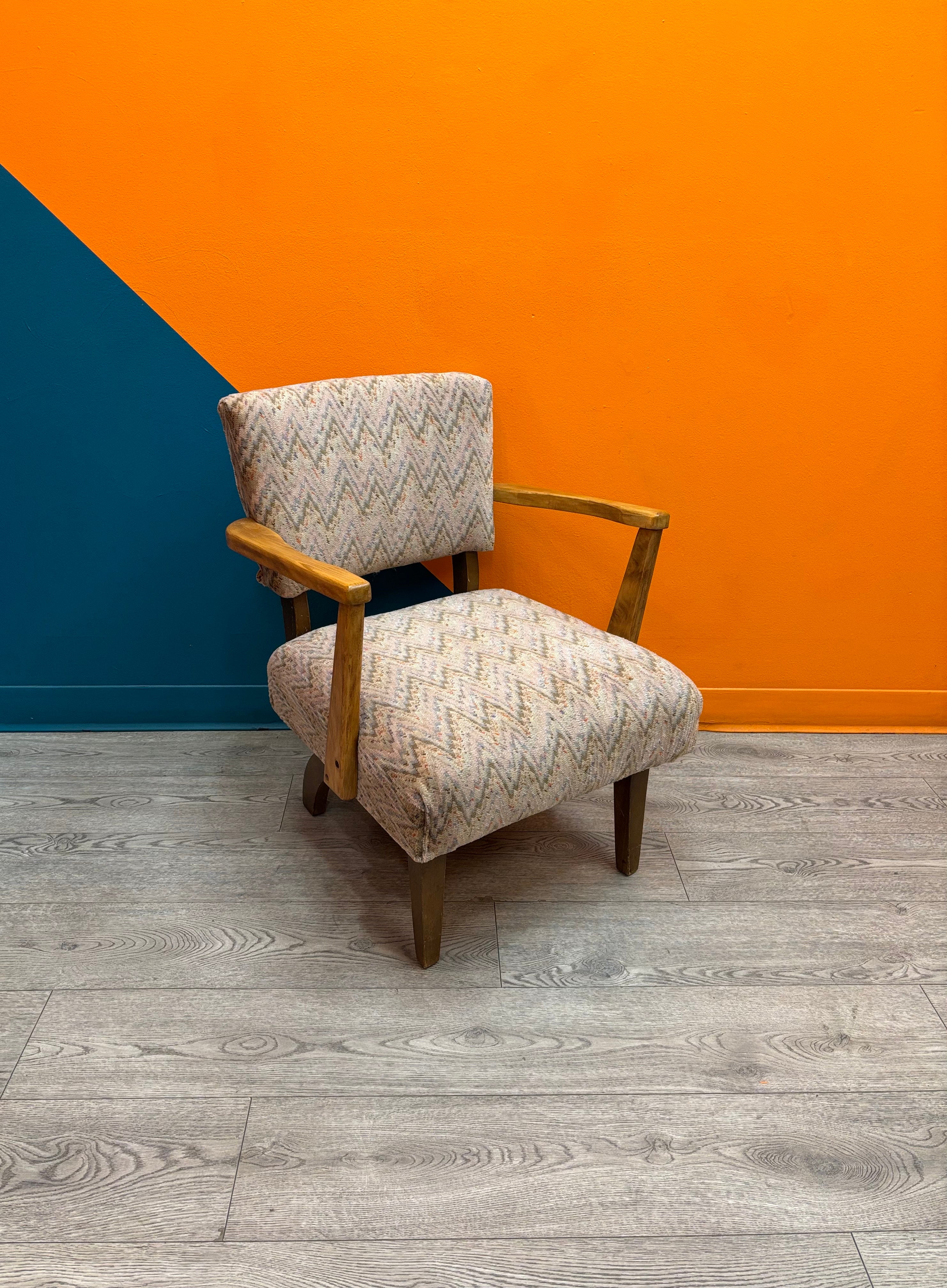 Chevron Patterned Accent Chair