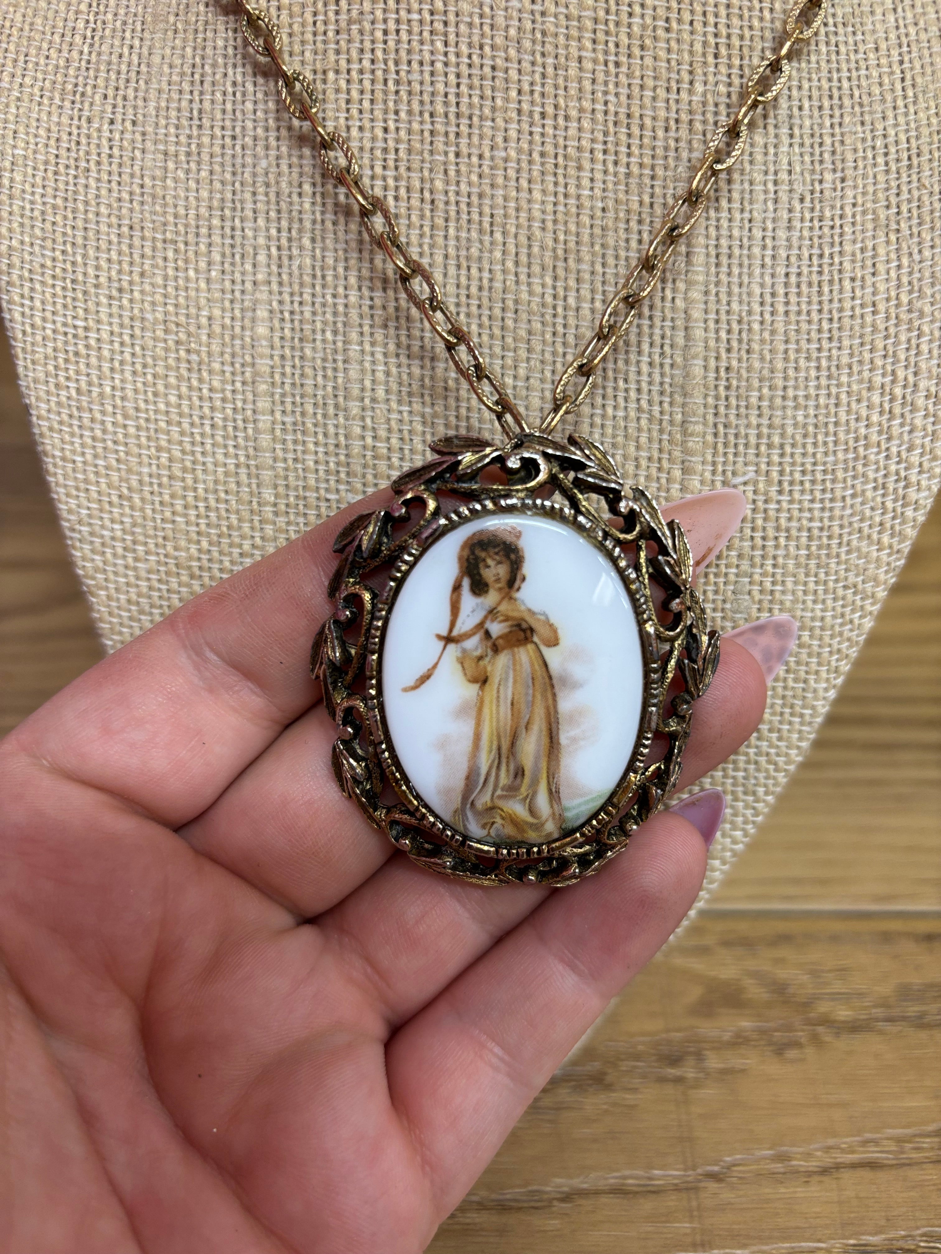 Girl in Pink Necklace