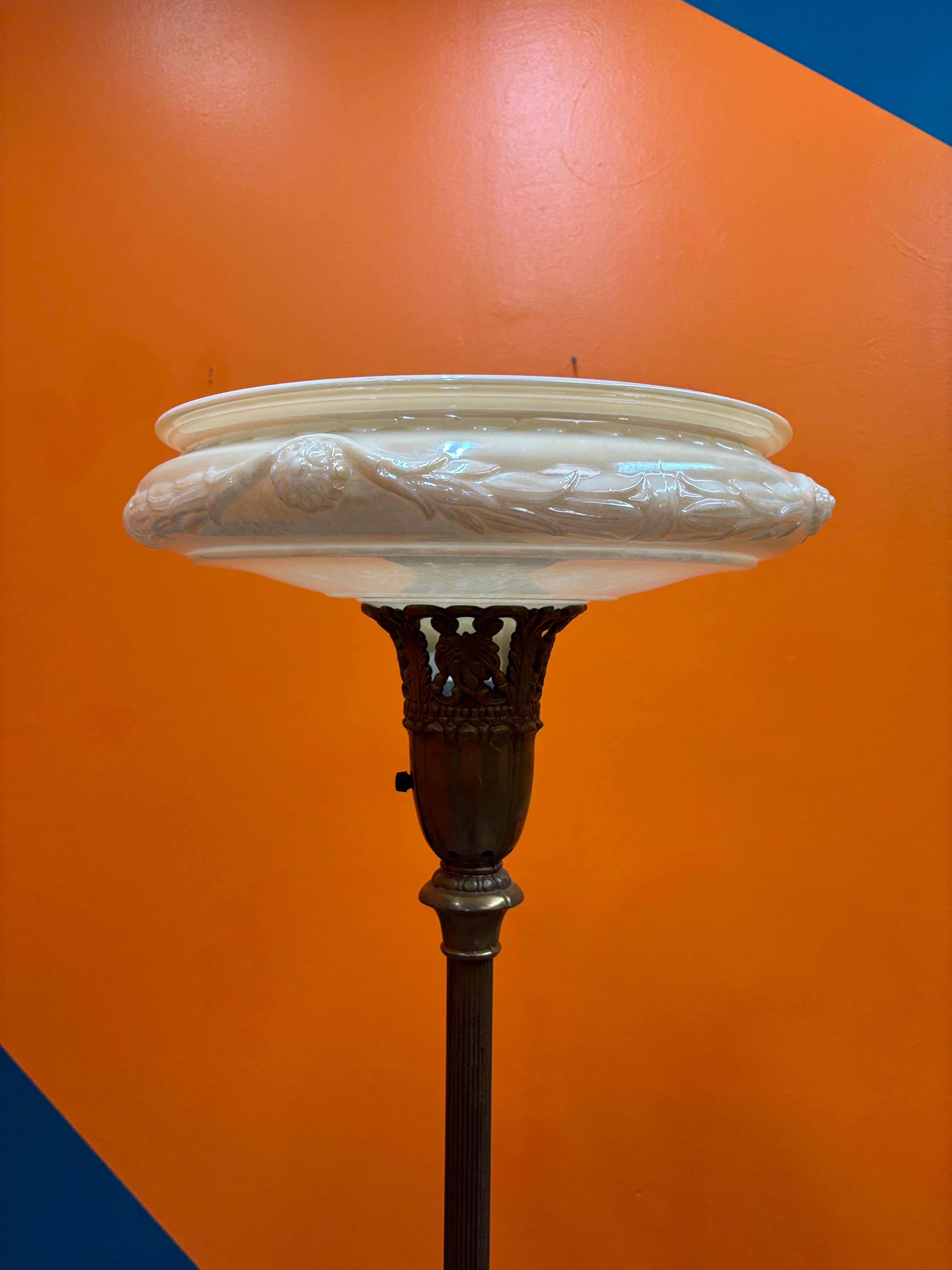 Floor Lamp with Glass Shade