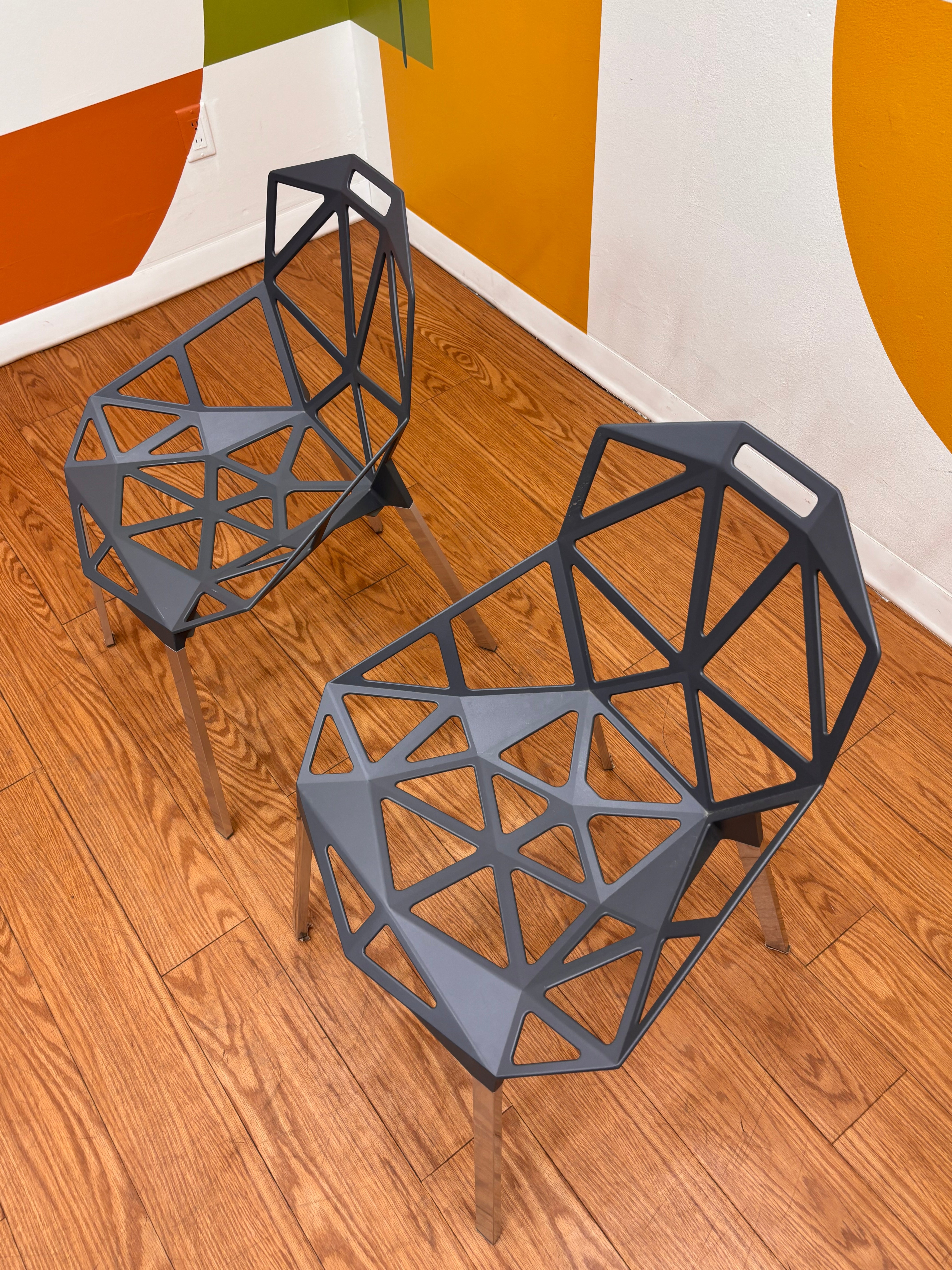 Set of 2 Geometric Chairs