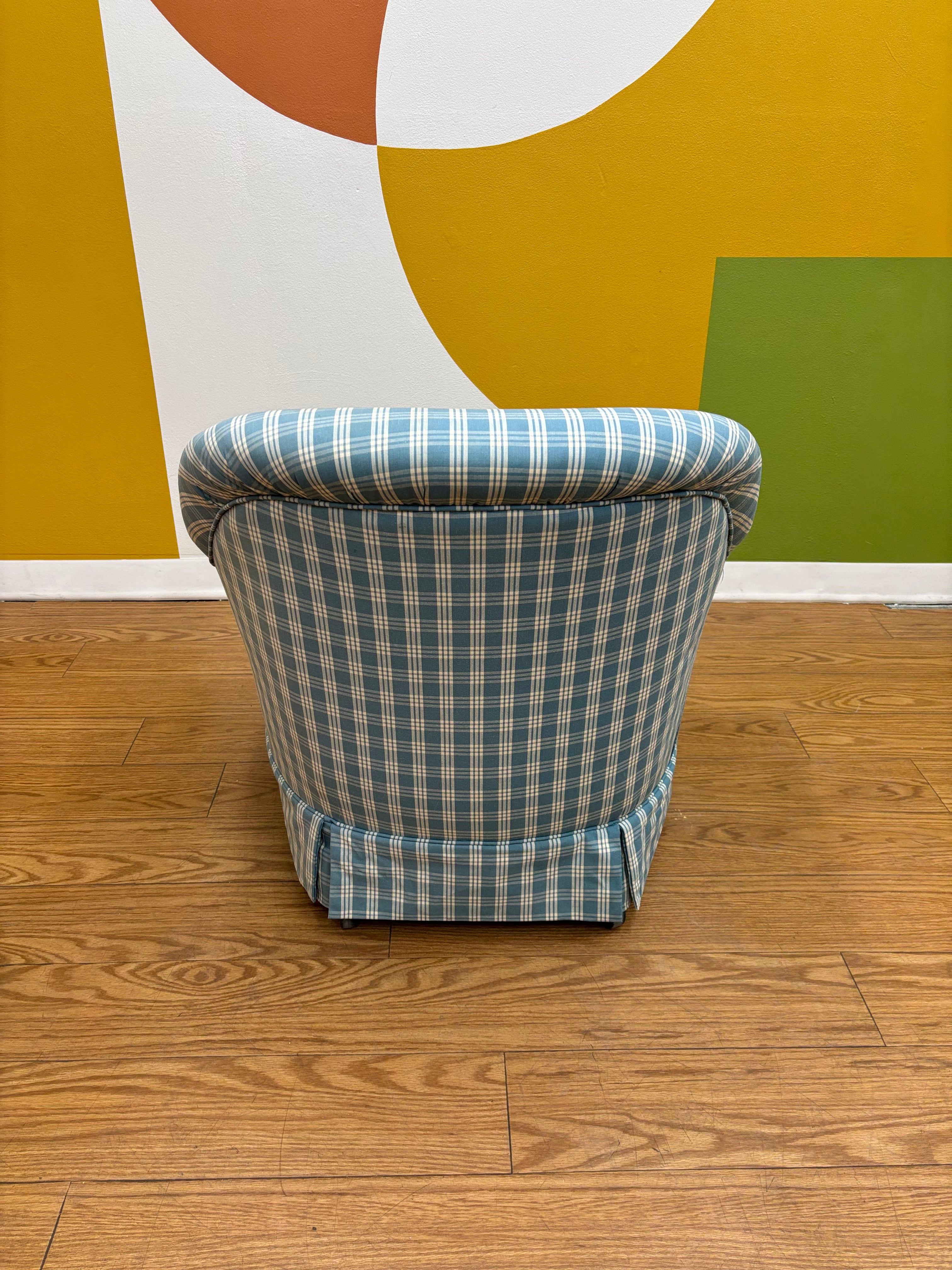 Blue Gingham Chair