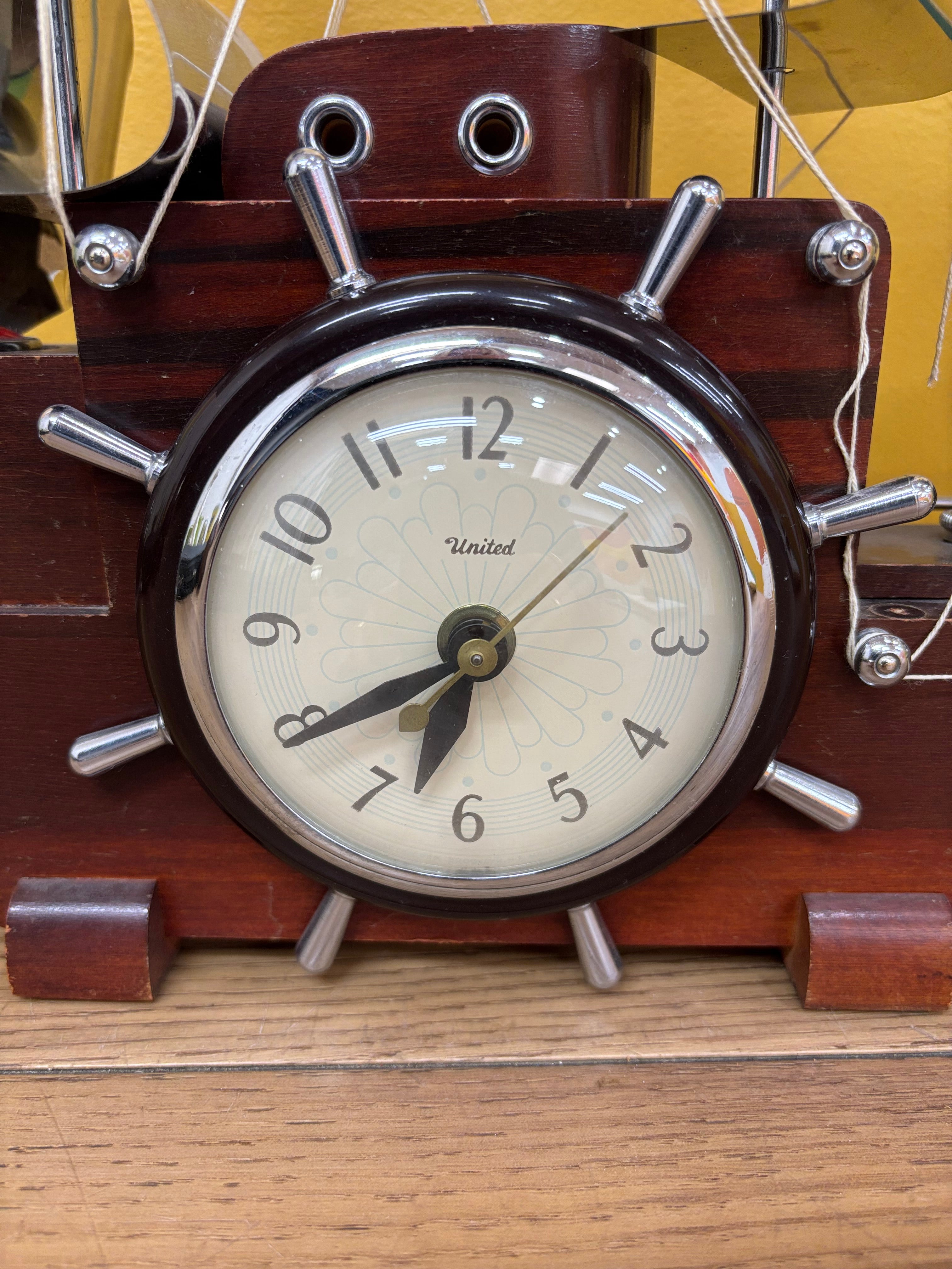 Electric Boat Mantel Clock