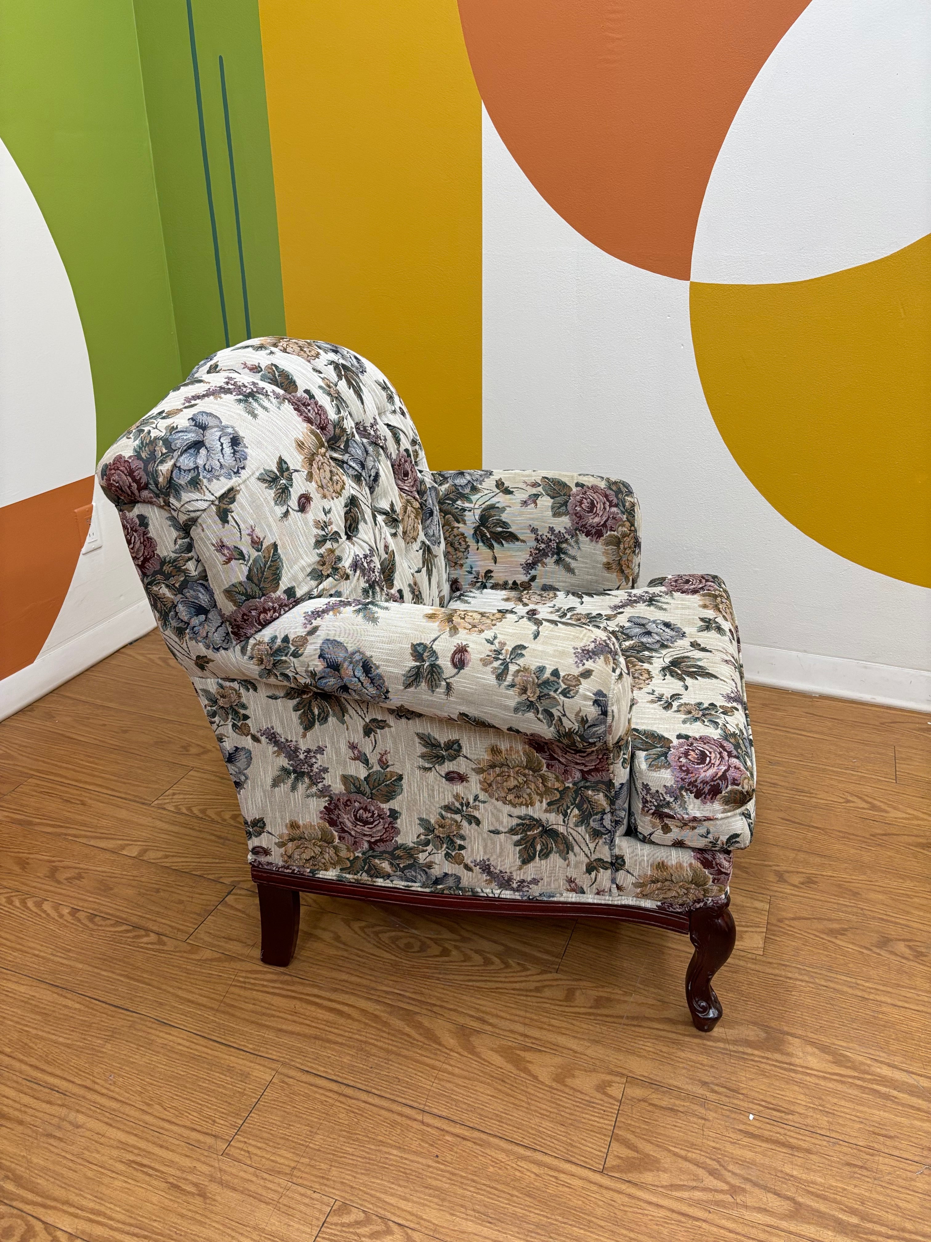 Floral Accent Armchair
