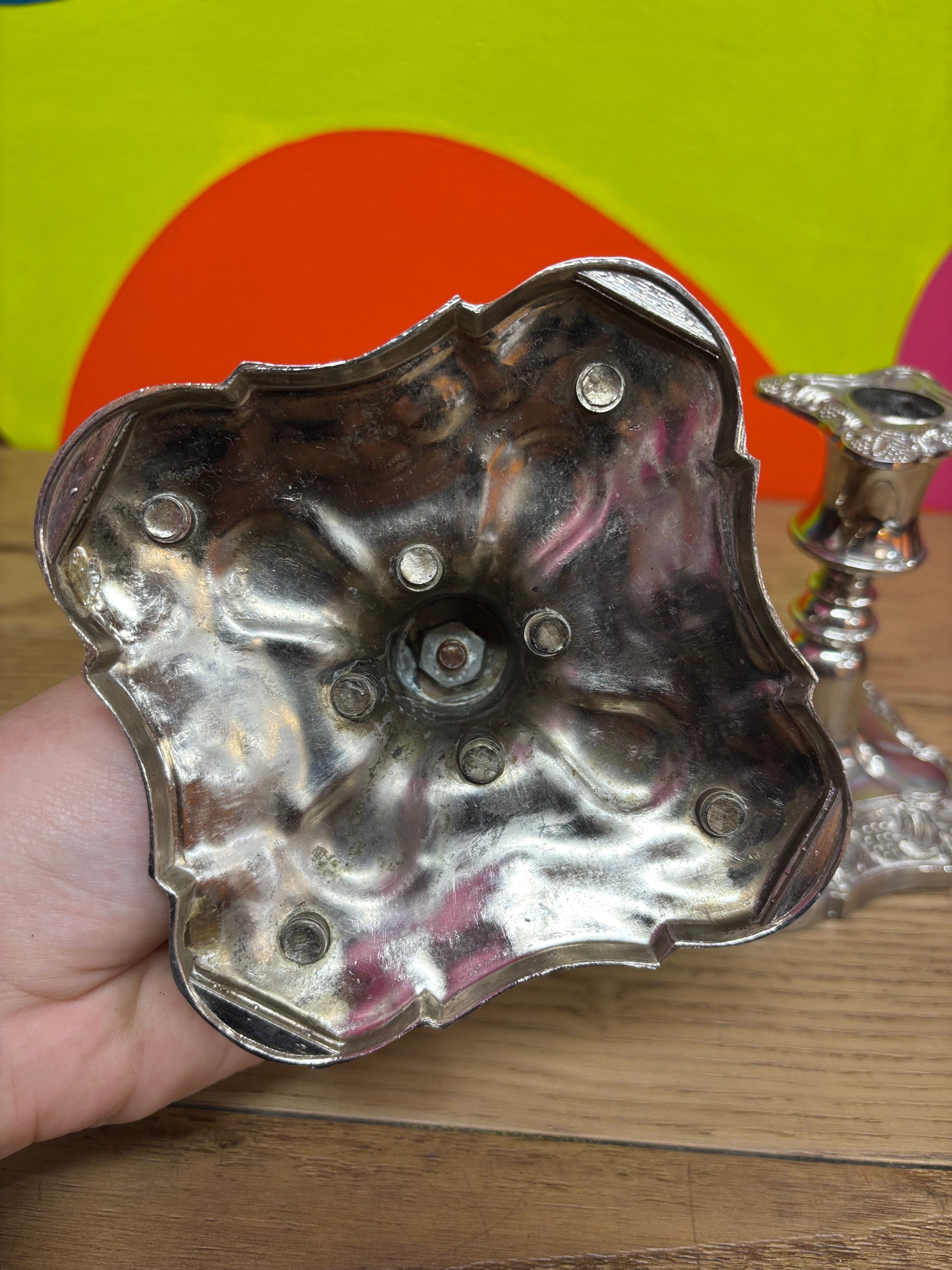 (2) Metal Candle Holders