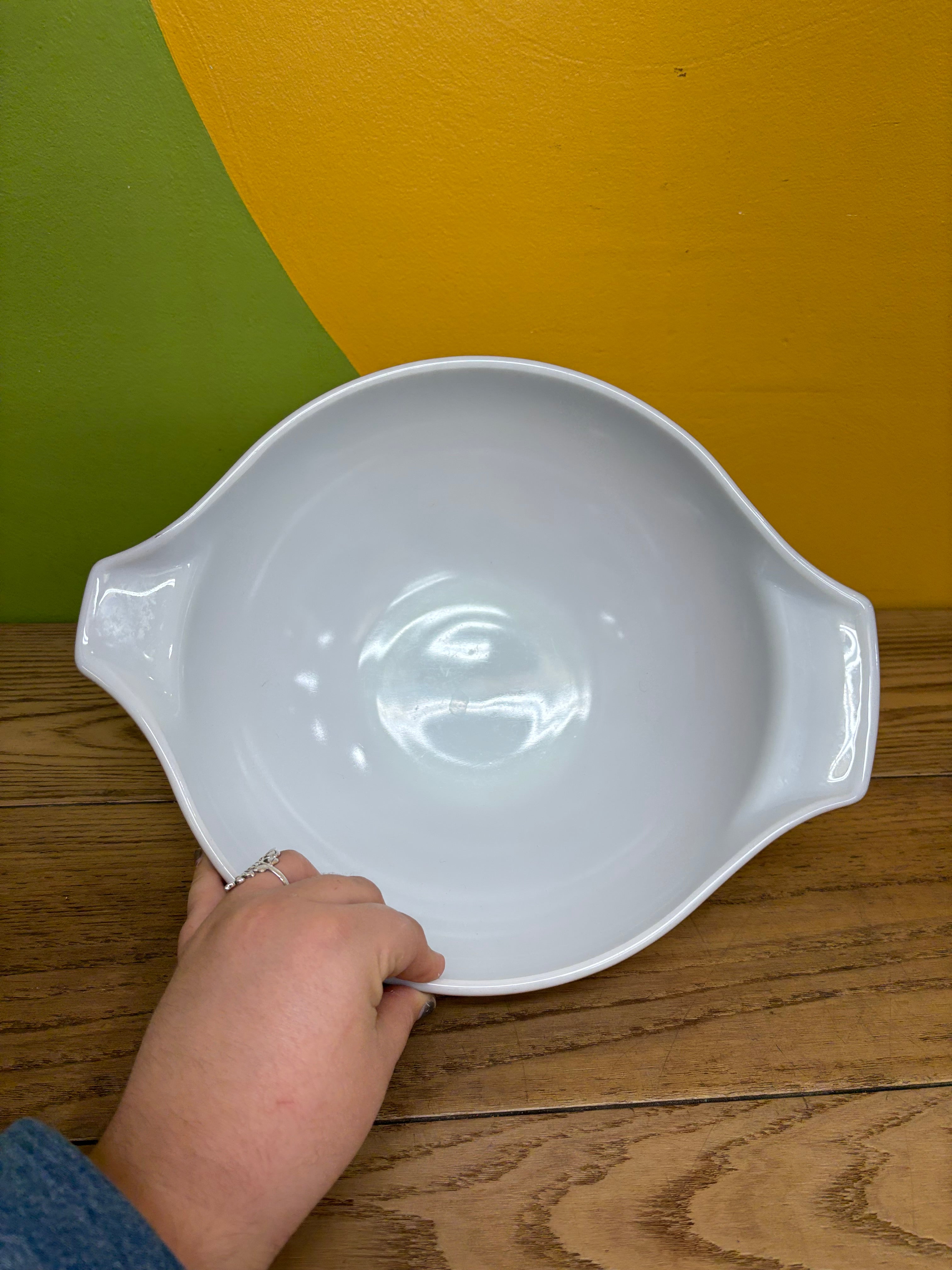 (2) Pyrex Old Orchard Brown Mixing Bowls