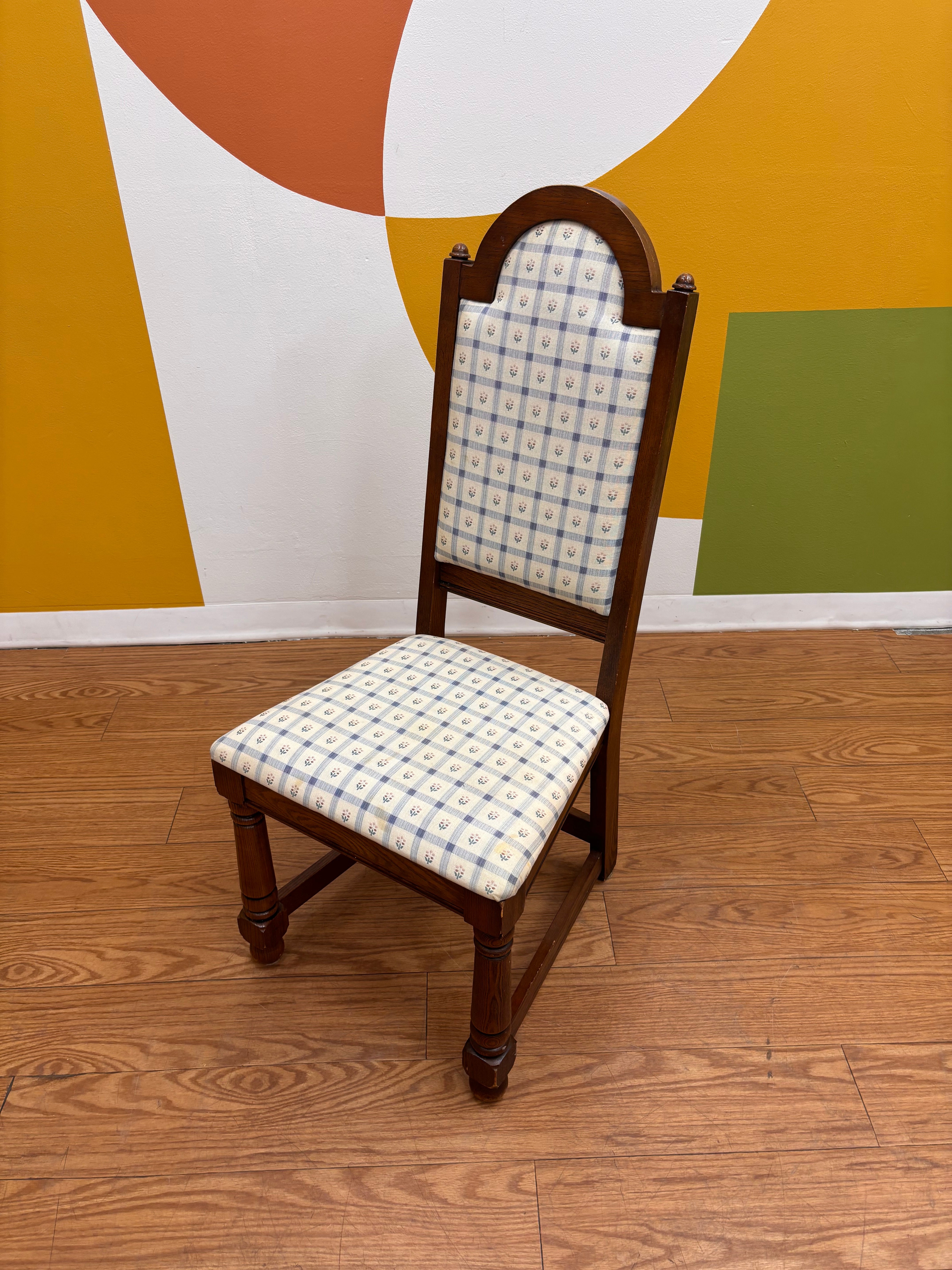 Floral Gingham Dining Chair (4)