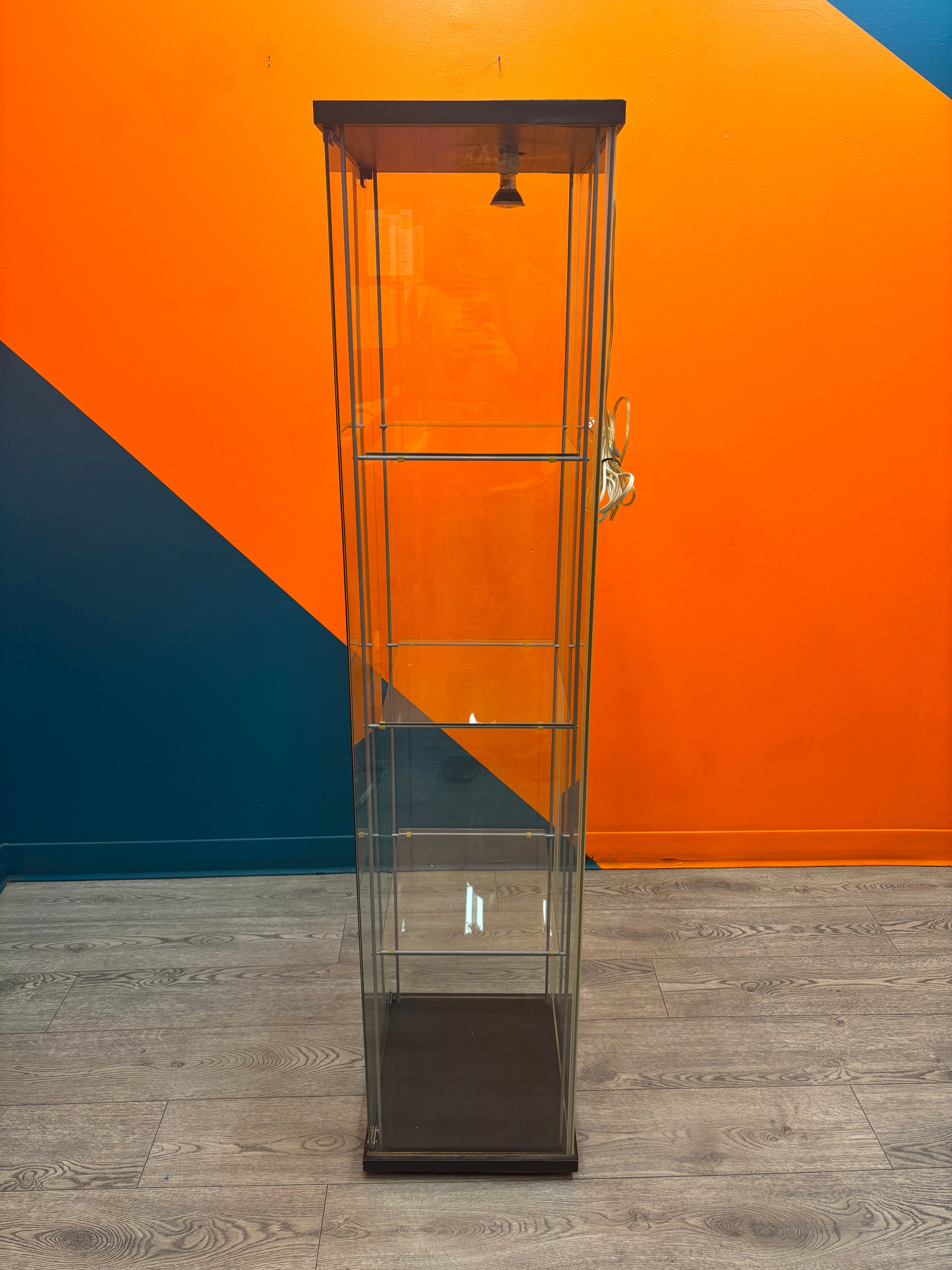 4 Tier Glass Curio Cabinet