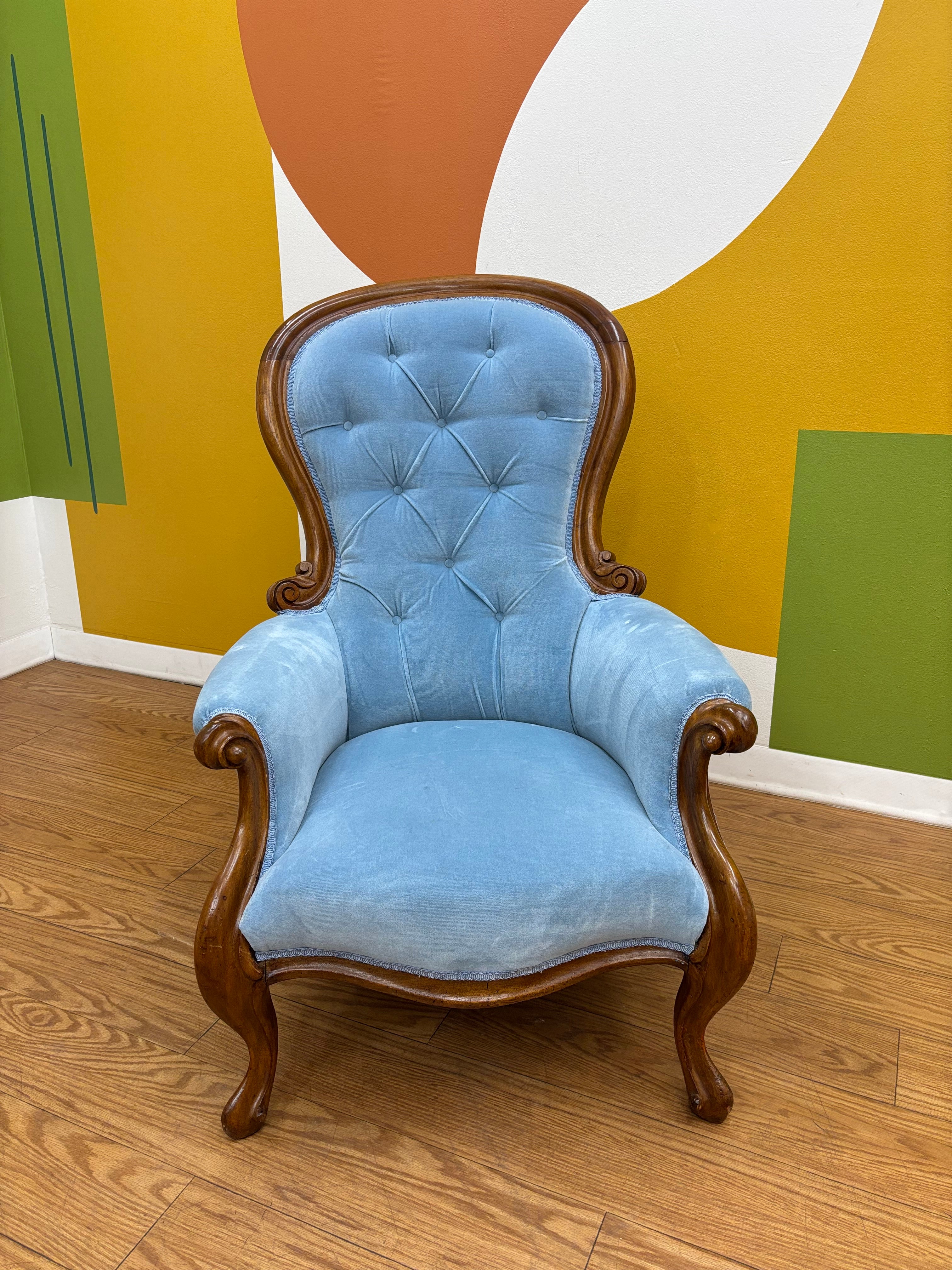 Baby Blue Accent Chair