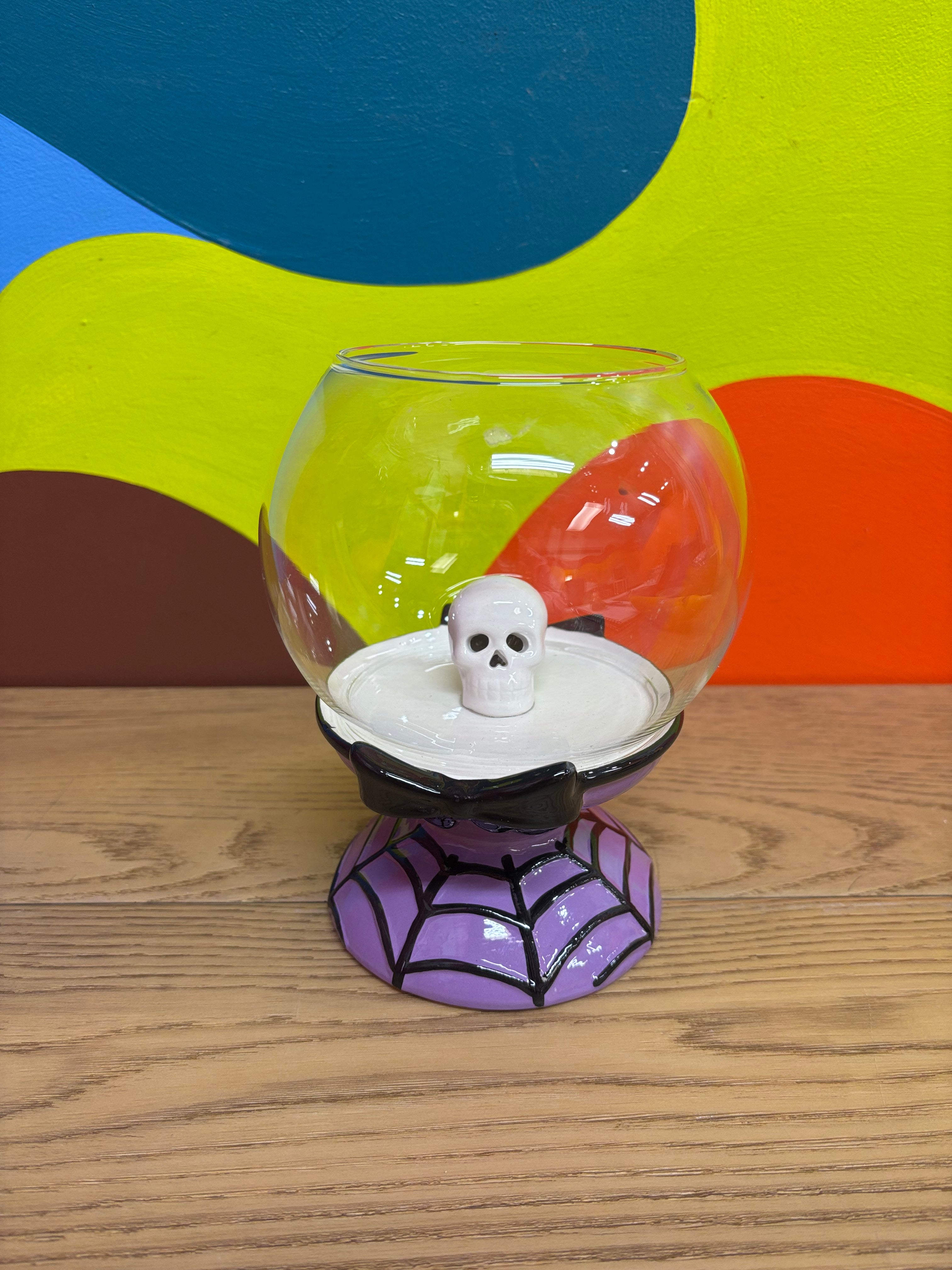 Light up Glass Skull Jar