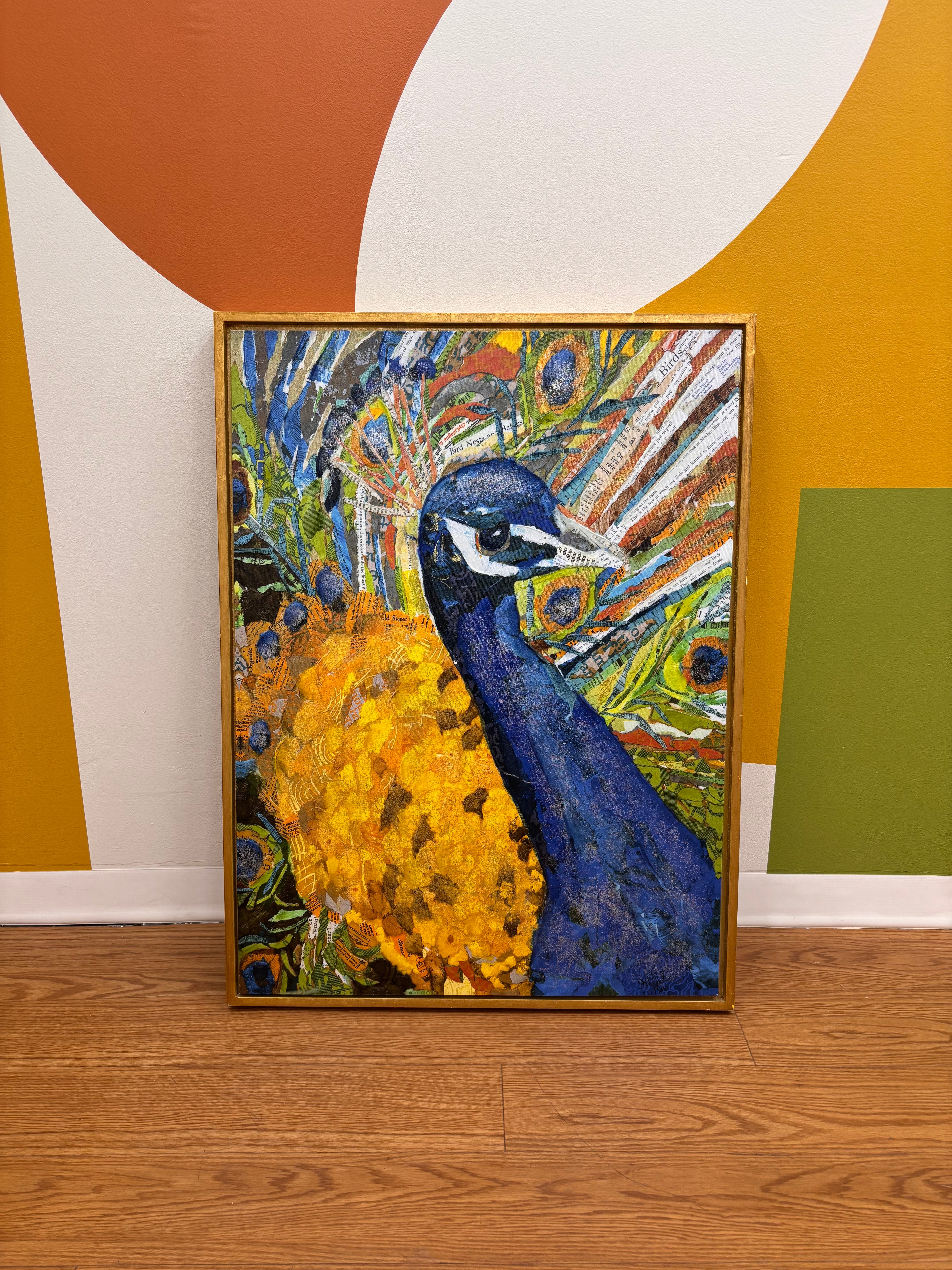 Peacock Collage Wall Art
