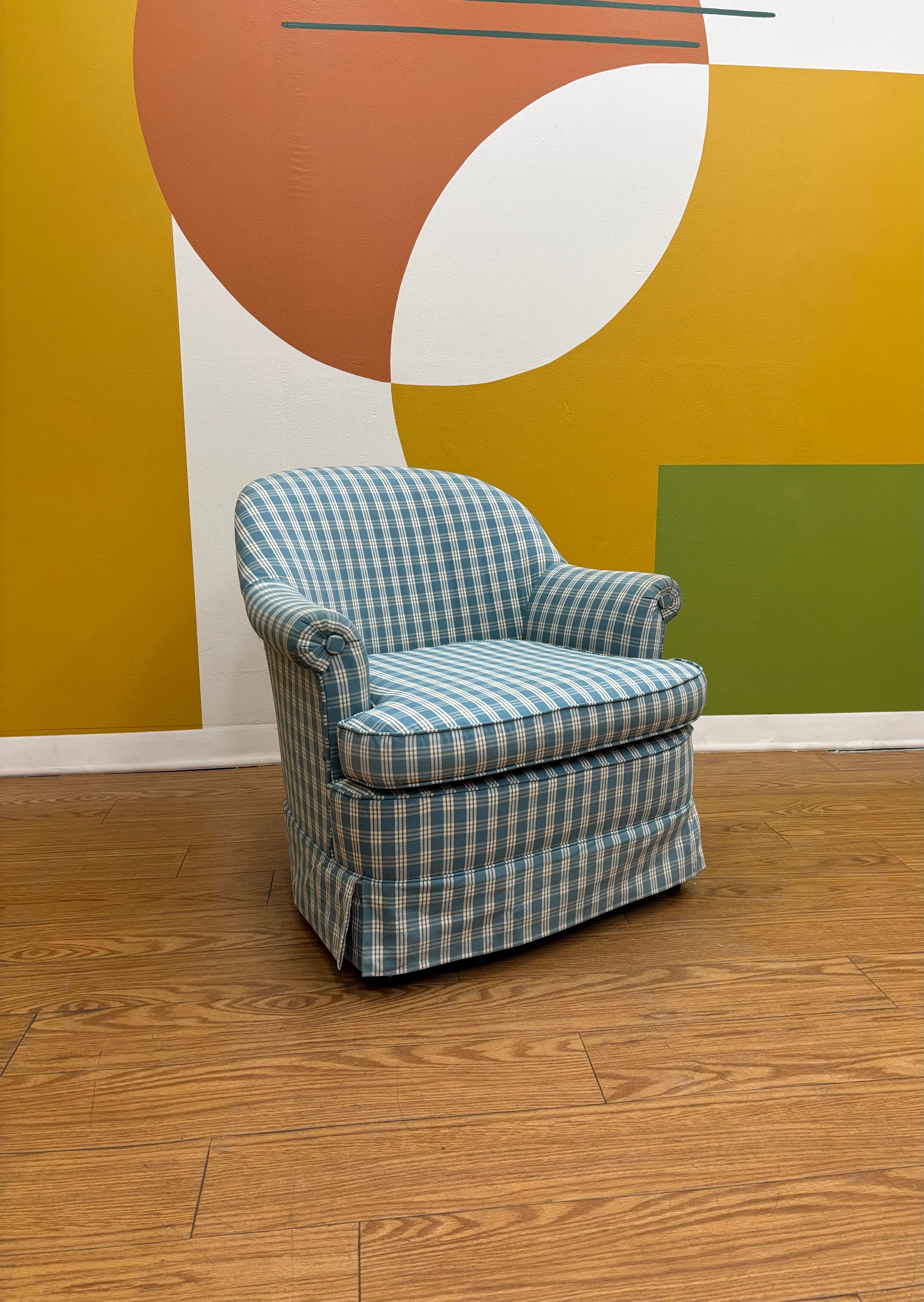 Blue Gingham Chair