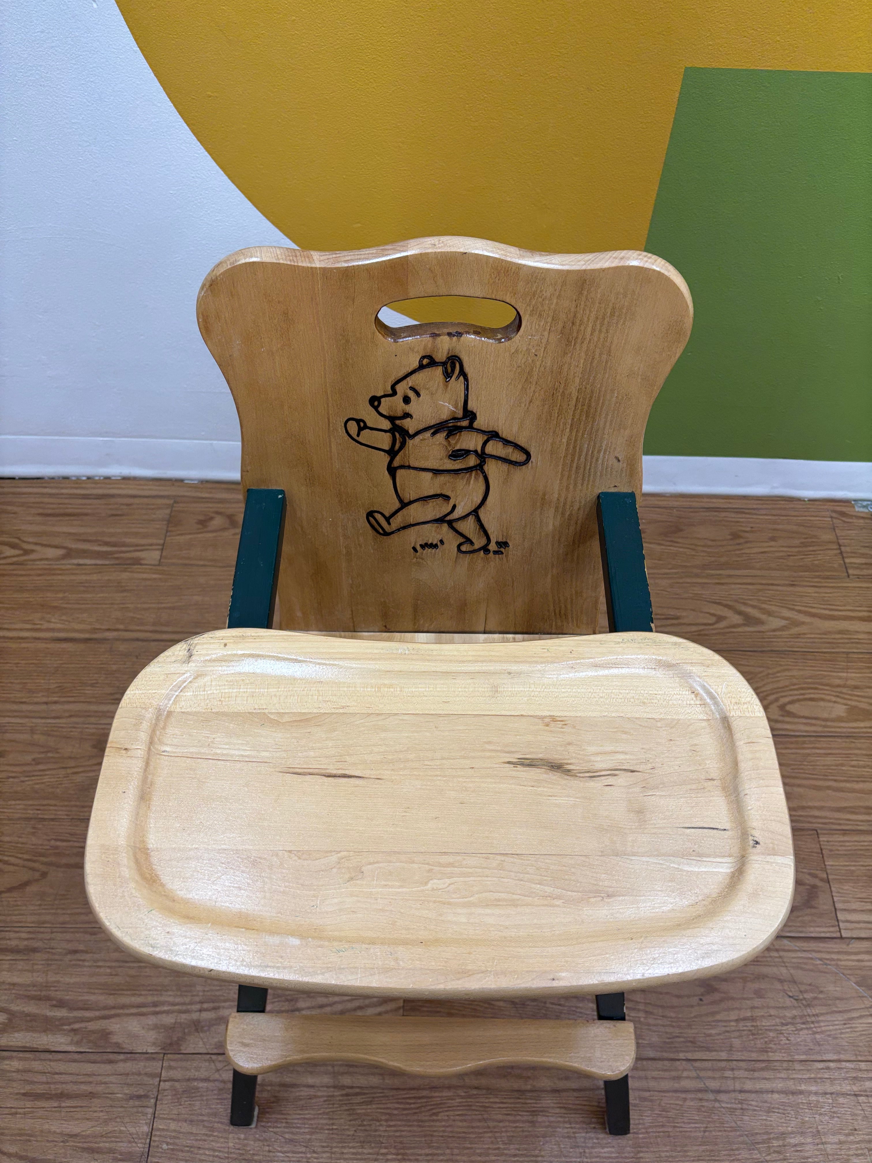 Wood Winnie the Pooh High Chair (Decorative)