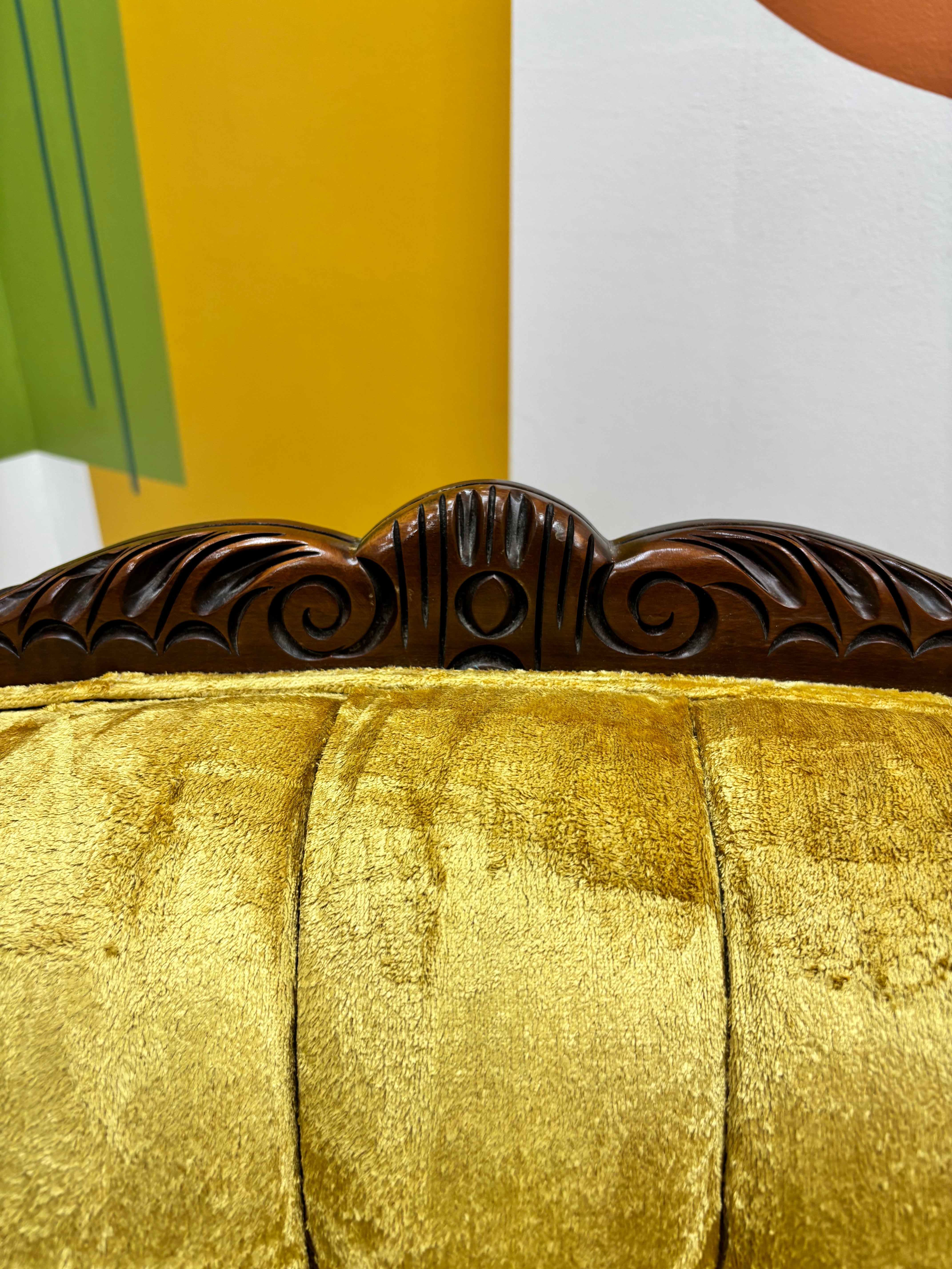 Yellow Tufted Chair