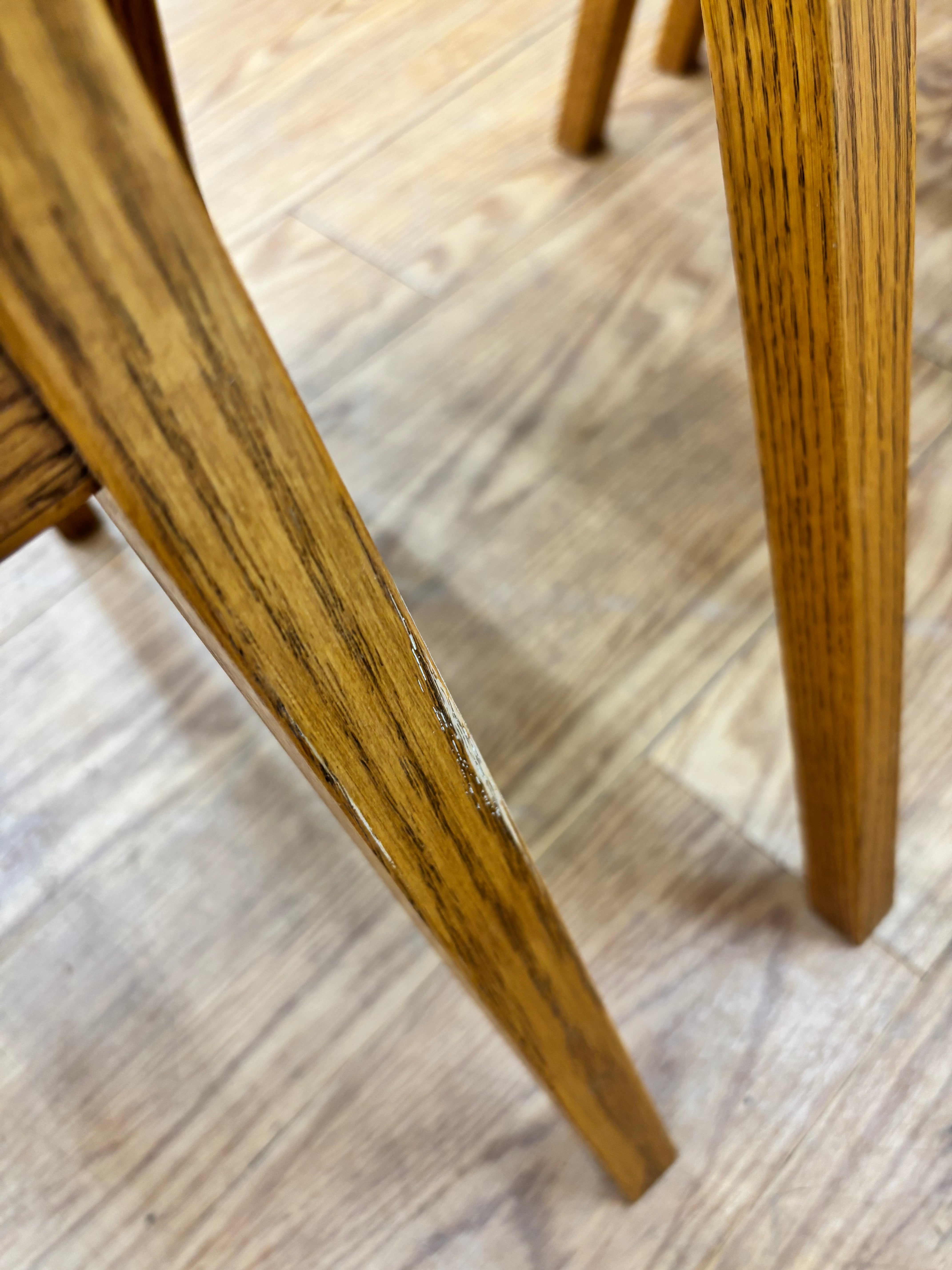 Set of 3 Low Wood Stools