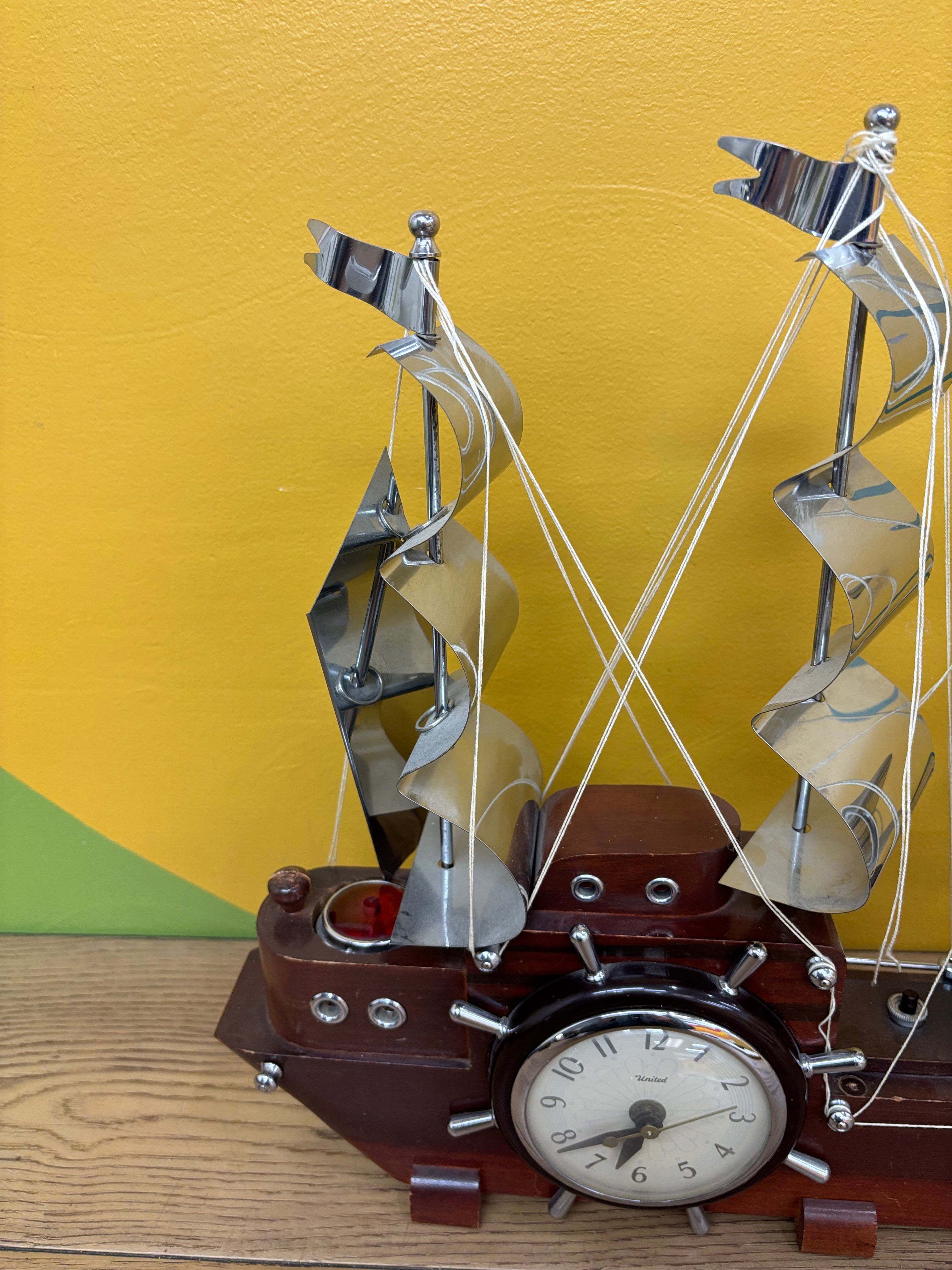 Electric Boat Mantel Clock