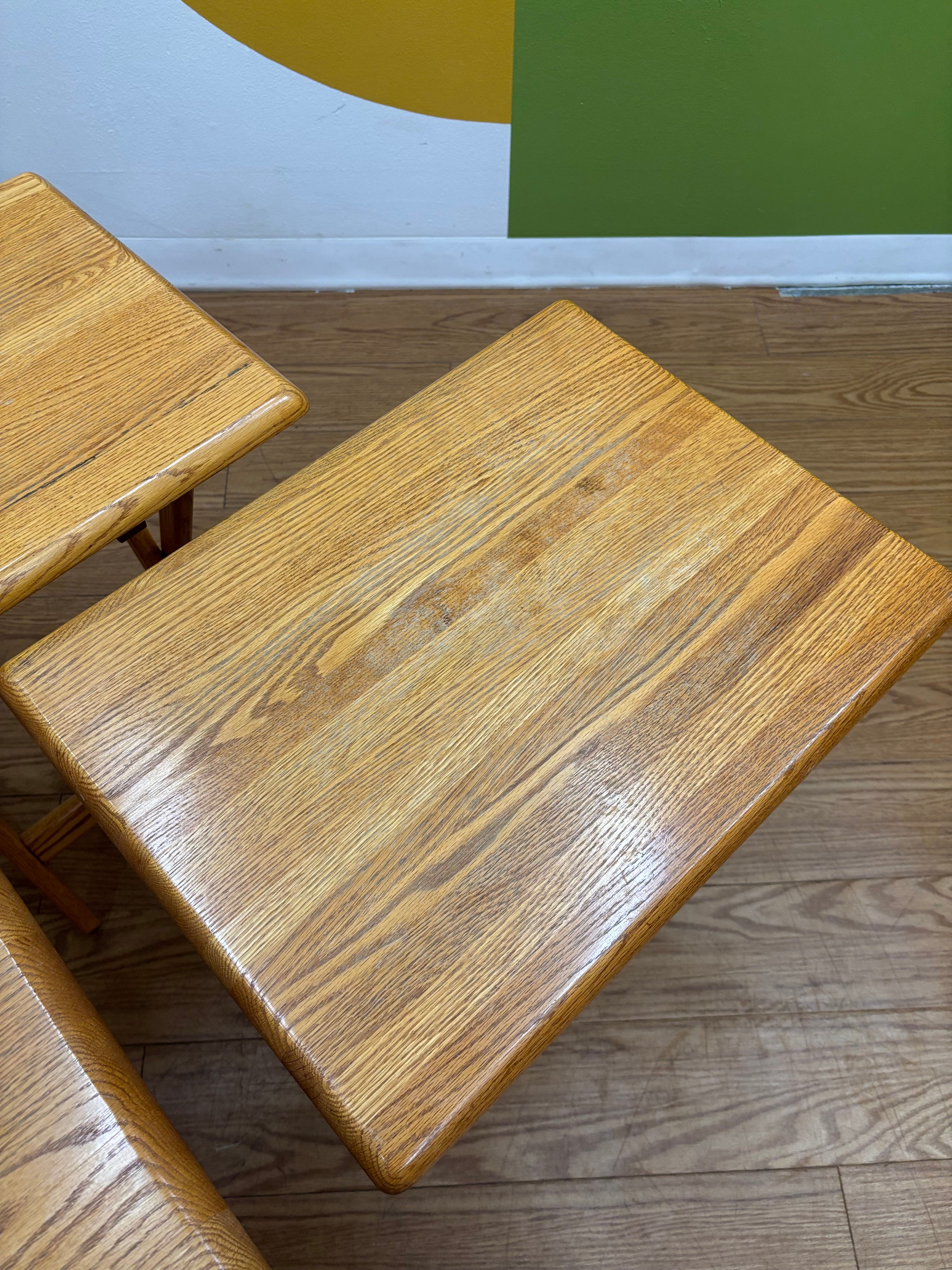 Set of 4 Wood TV Trays