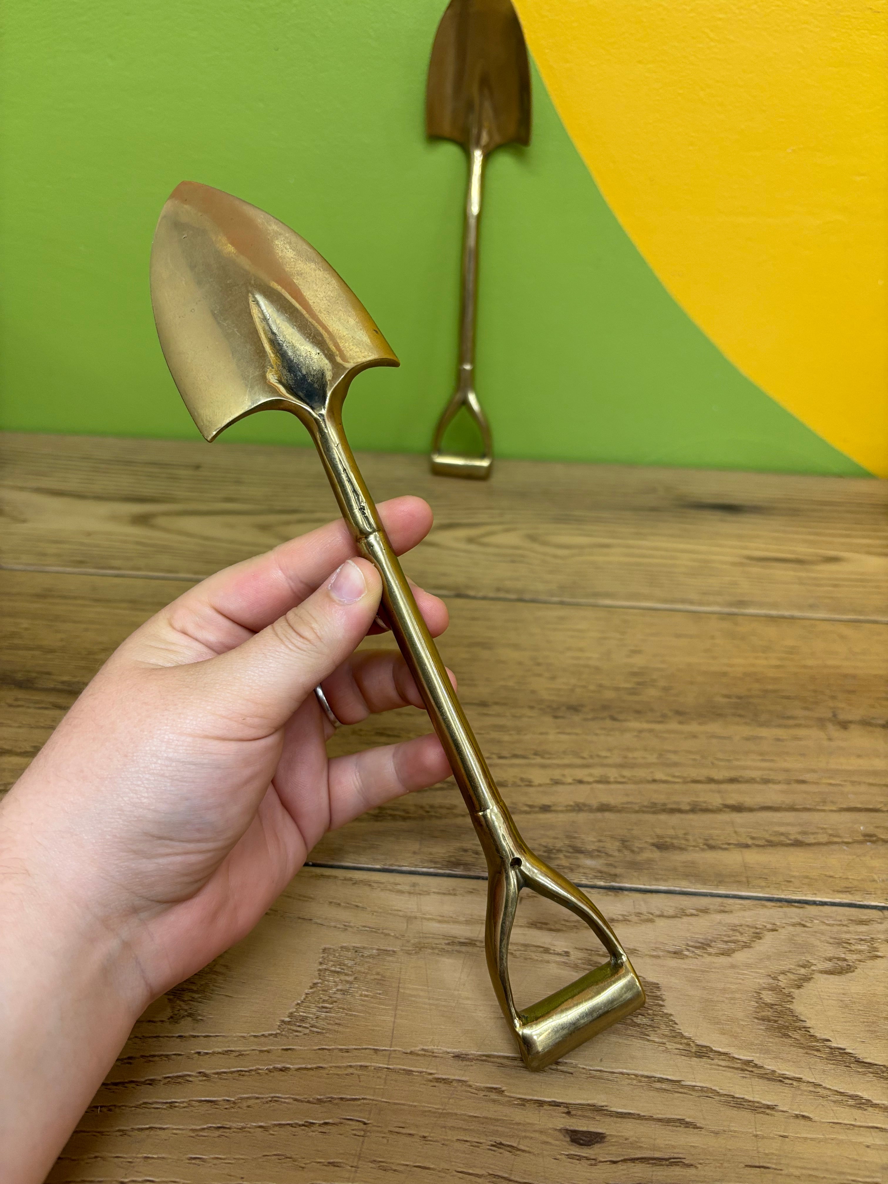(2) Brass Shovels