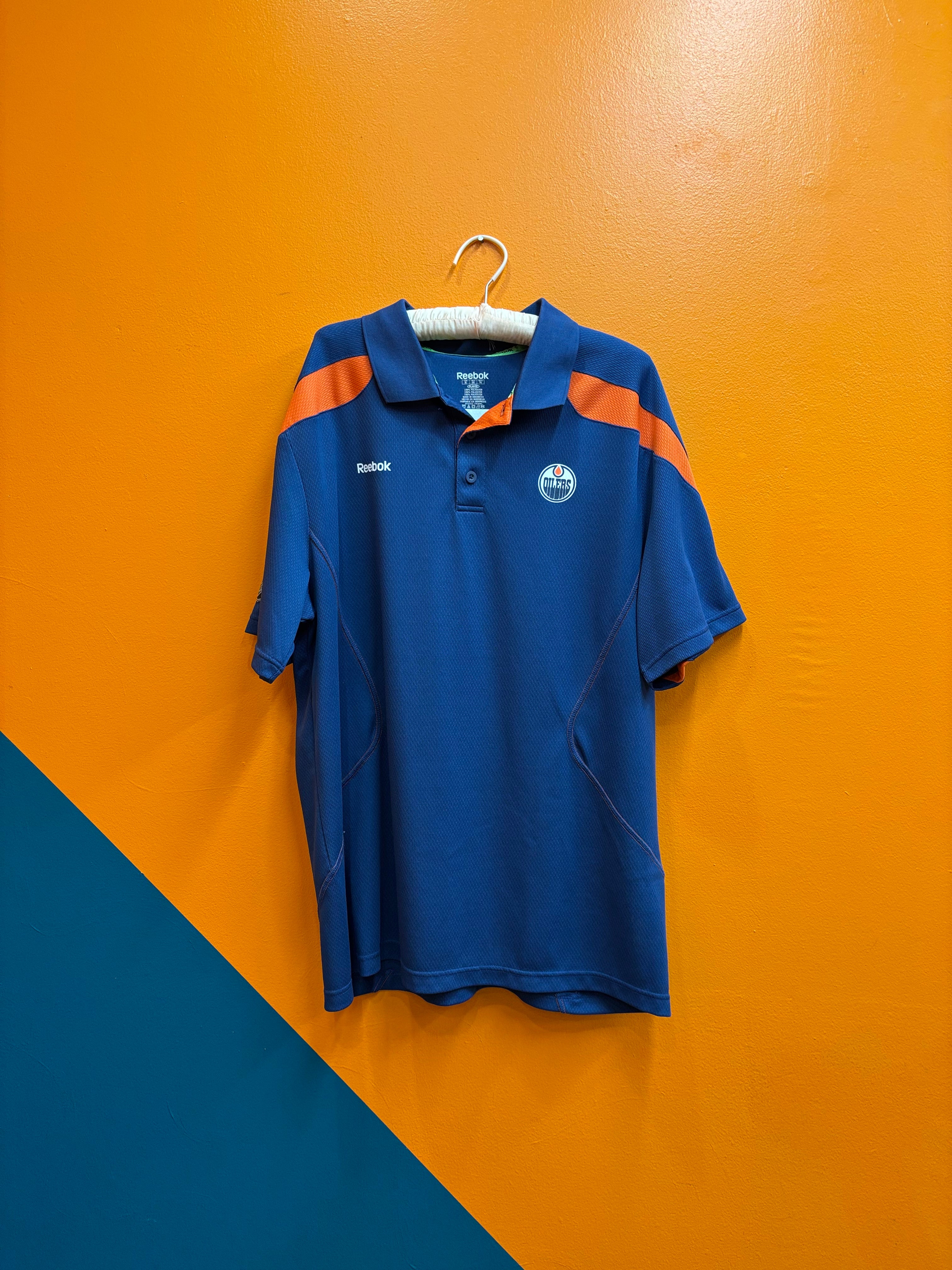 Edmonton Oilers Reebok Collared Shirt - Men's Size XL