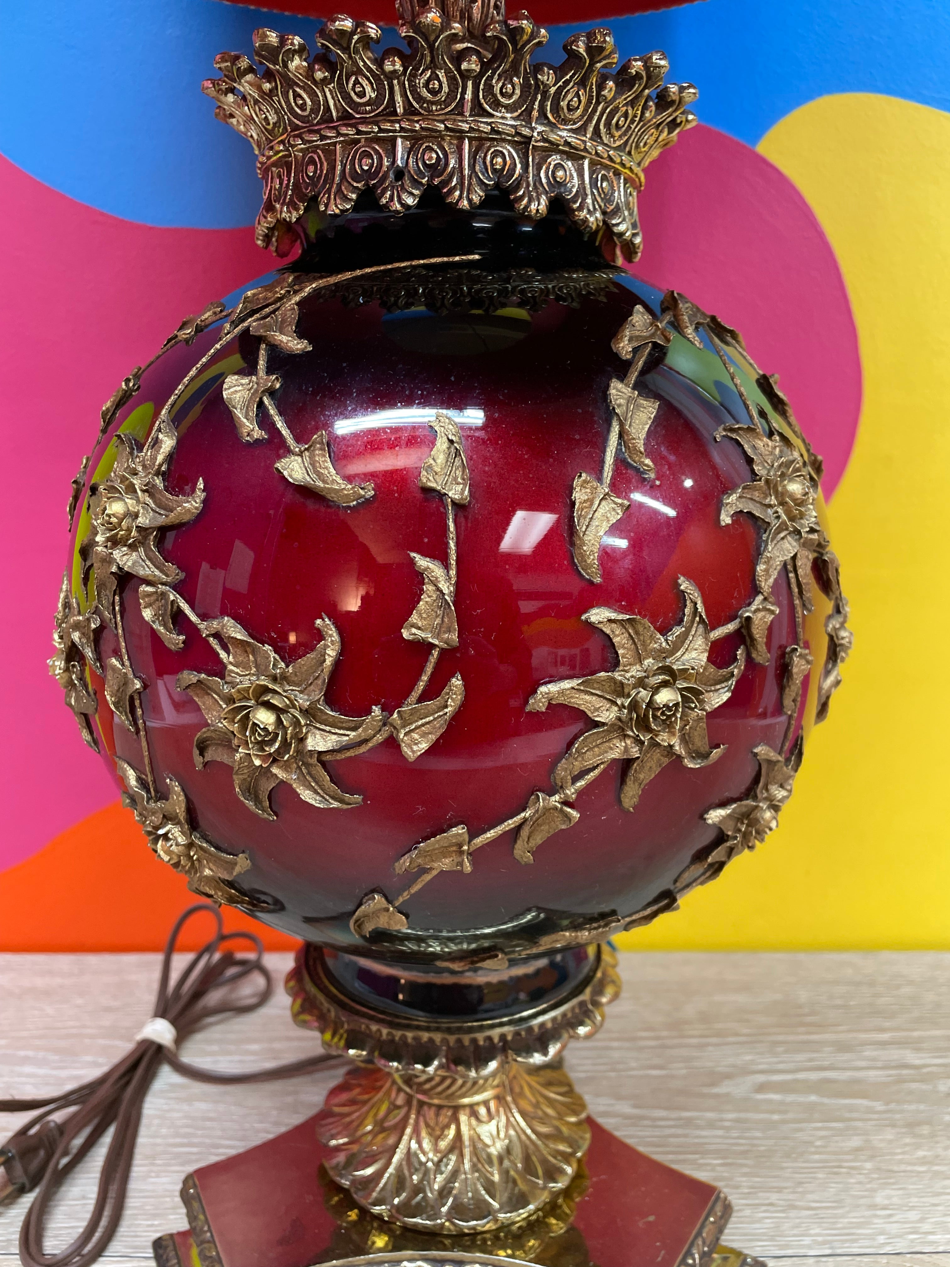 Black, Red & Gold Lamp