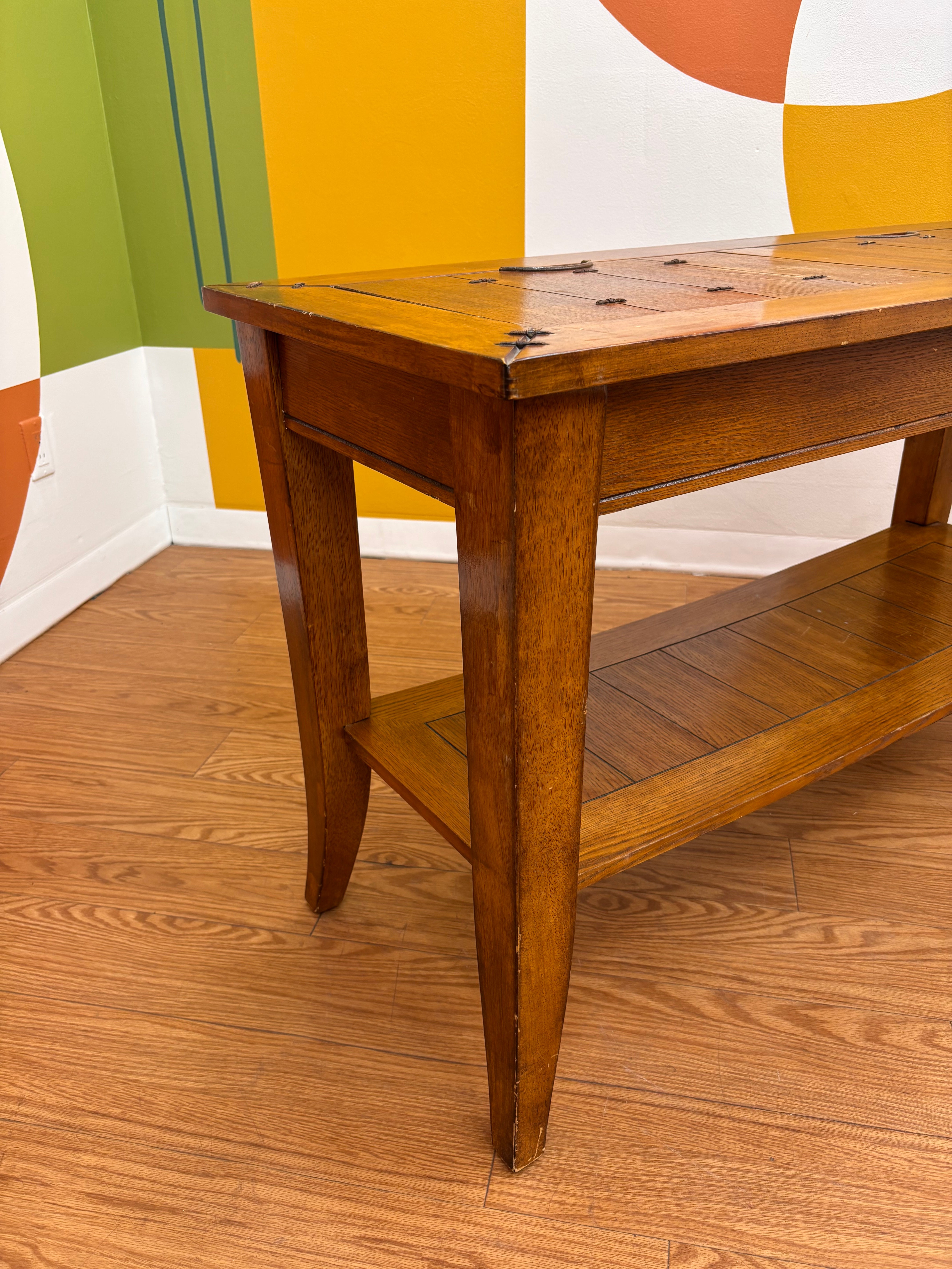 Wood Console Table with Storage
