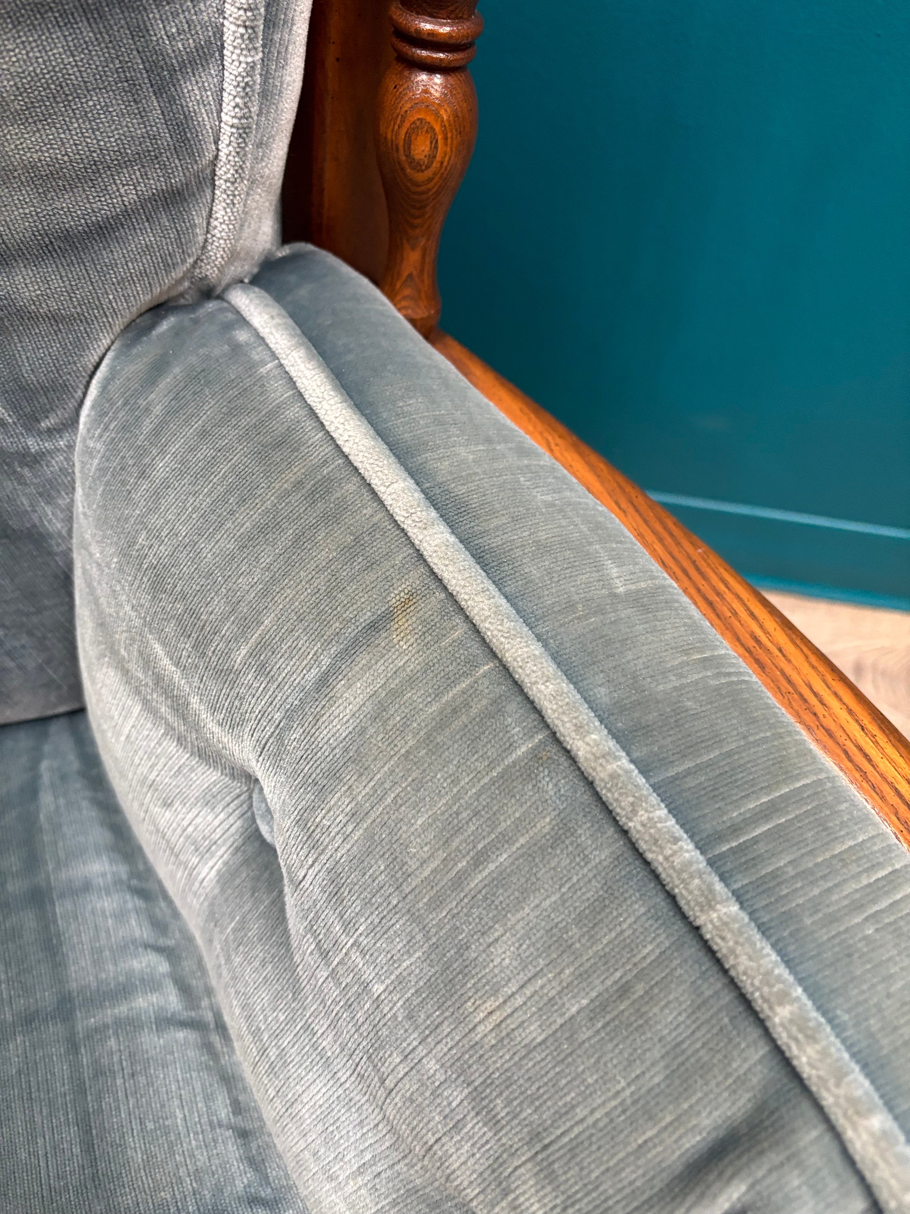 Blue Tufted Accent Chair