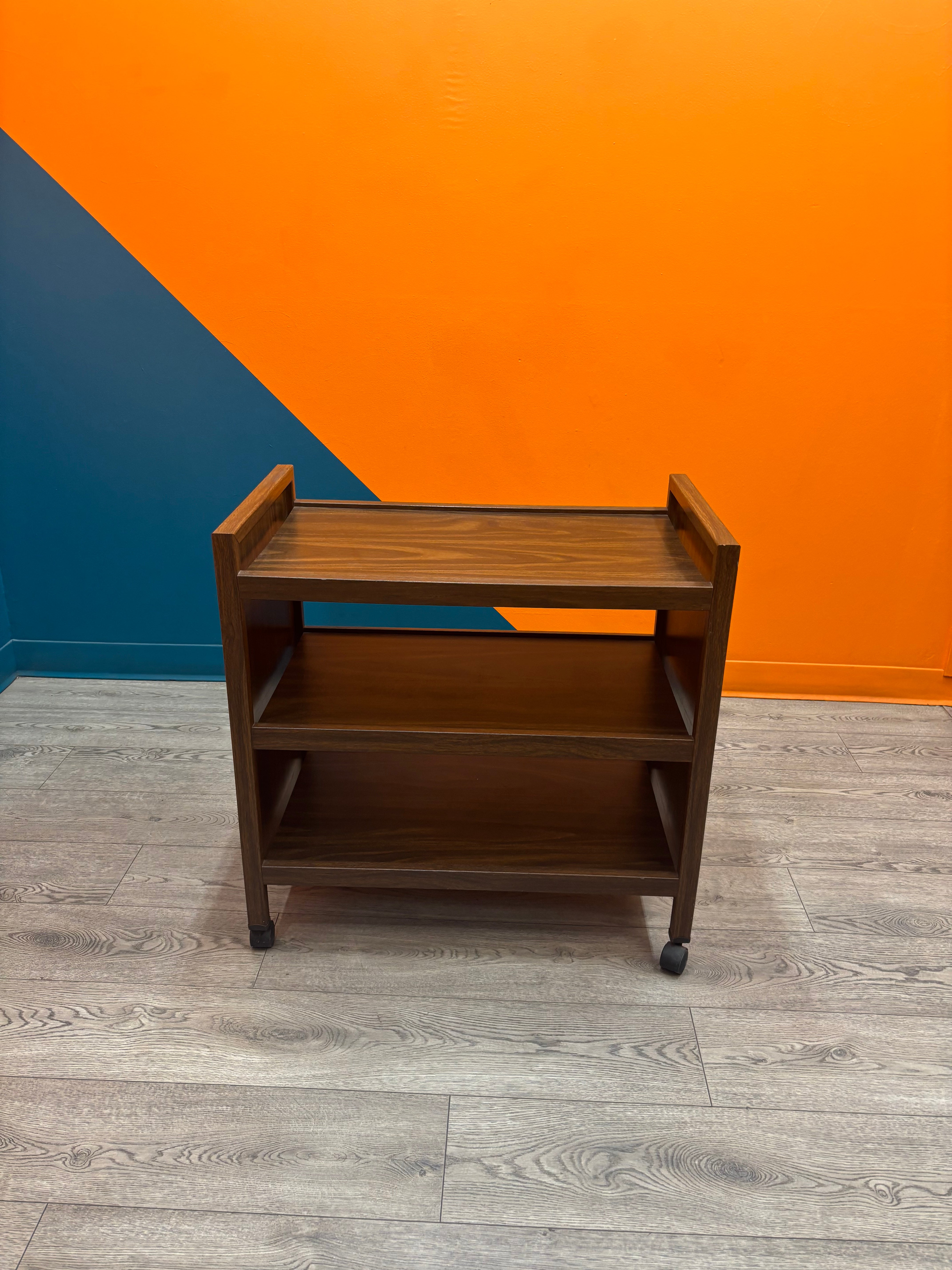 3 Tier Wood Rolling Cart