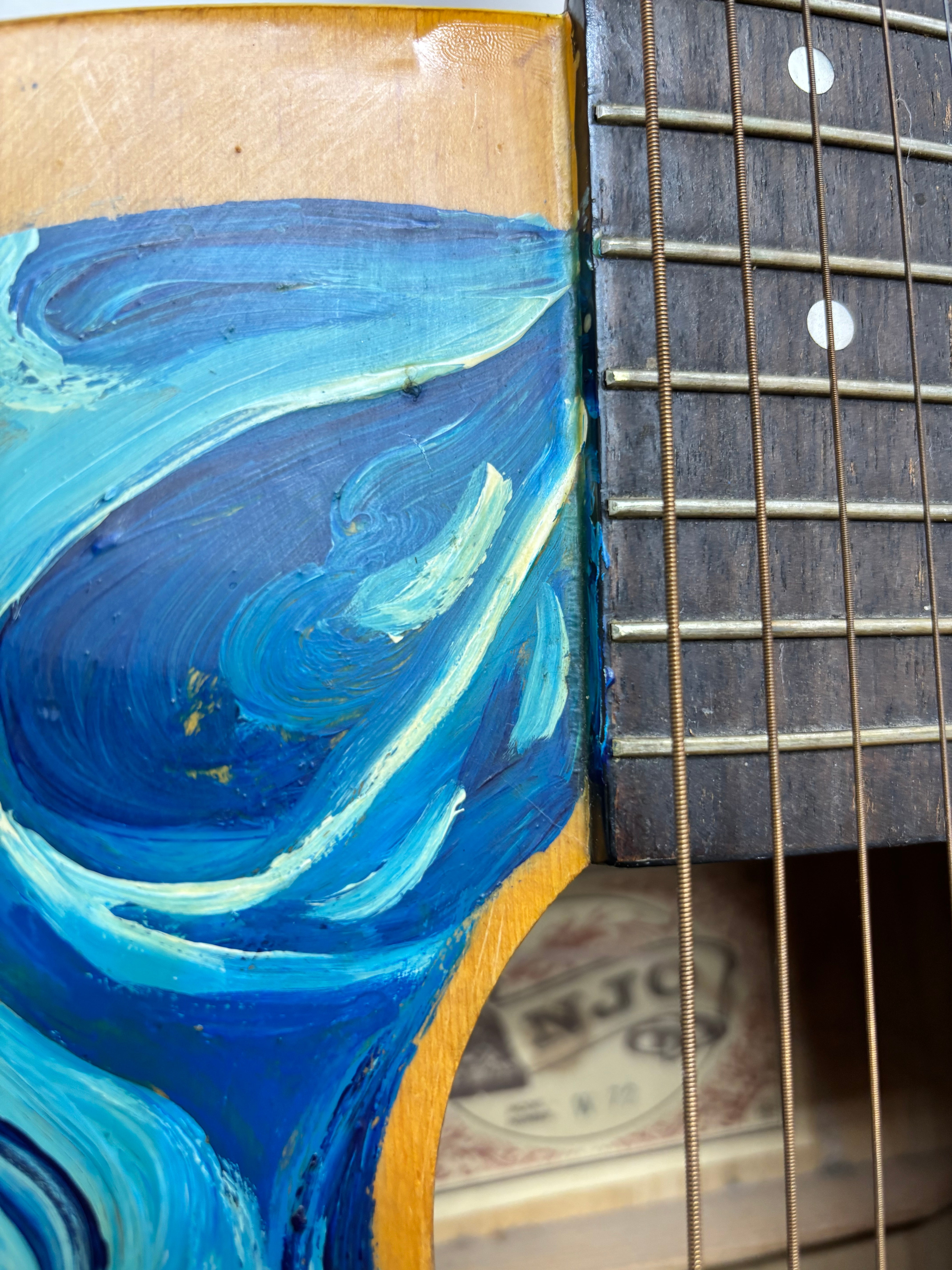 Hand-Painted Anjo Acoustic Guitar