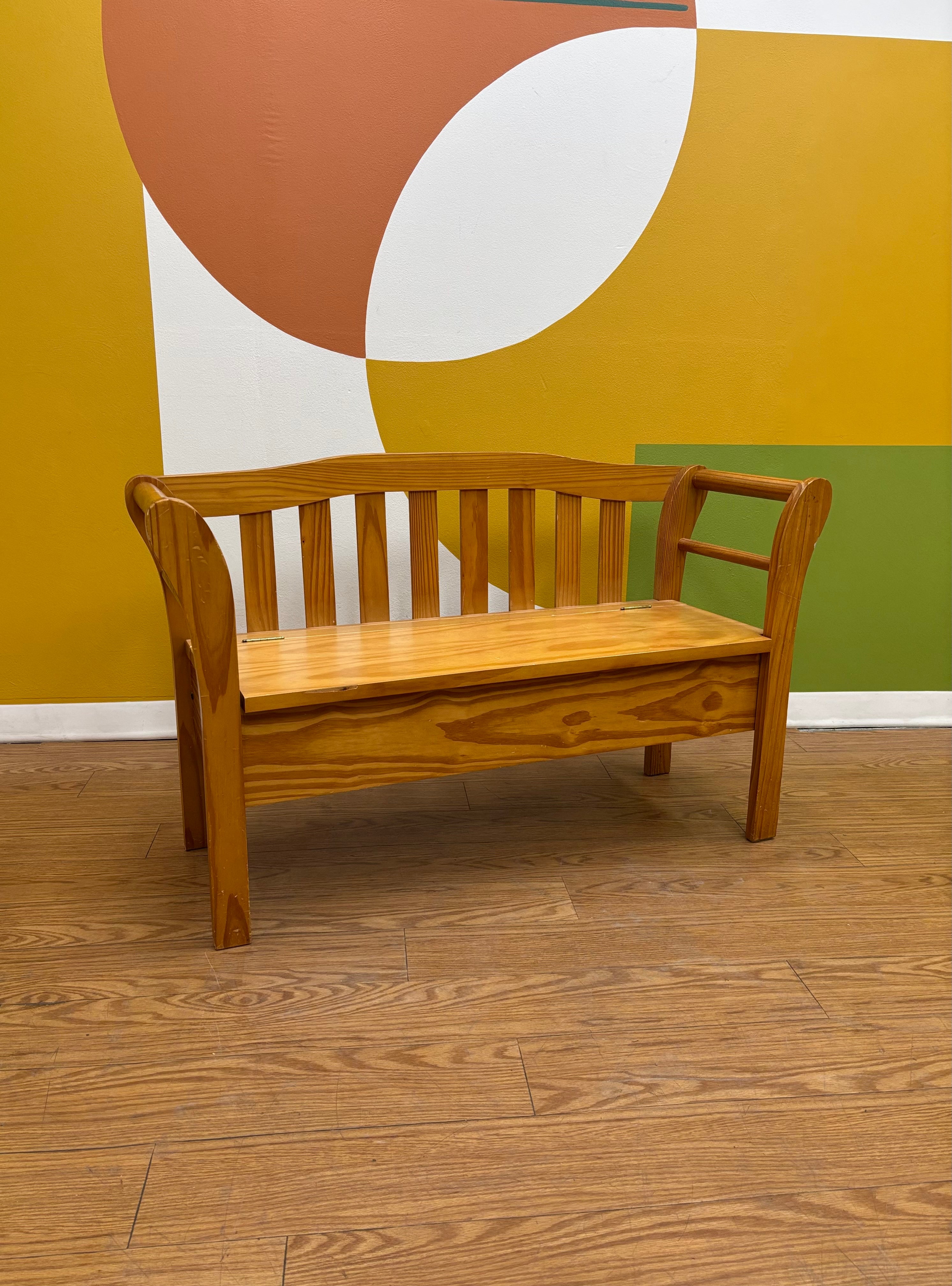 Wood Storage Bench